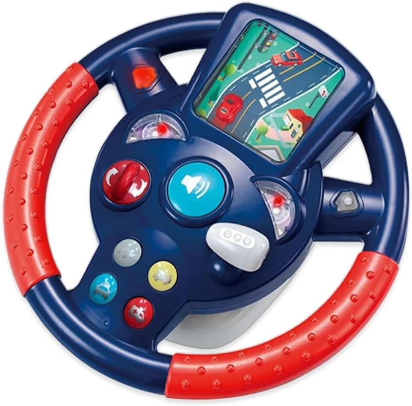 فرمان اسباب بازی کودک Amerteer برای صندلی عقب ماشین | فرمان برای صندلی ماشین کودک | اسباب بازی حسی ویلیز آموزشی | فرمان اسباب بازی ماشین با مکنده | فرمان برای کودکان در ماشین