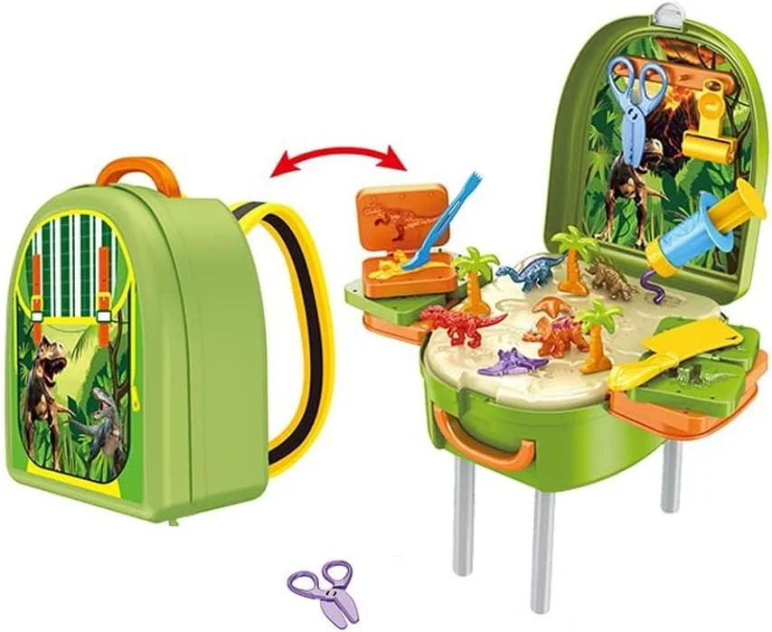 اسباب بازی های دایناسور AMERTEER برای کودکان 3-5 سال | مجموعه بازی دایناسور 26 تکه ای با خمیر و قالب | مجموعه اسباب بازی دایناسور شکار فسیل در جعبه قابل حمل | اسباب بازی های دایناسور سرگرم کننده و آموزشی برای پسران 2-4 سال