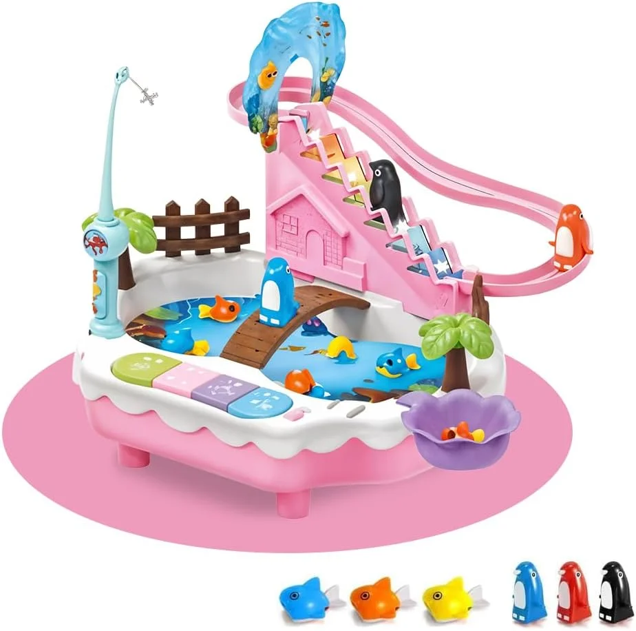 اسباب بازی ماهیگیری مغناطیسی AMERTEER برای کودکان، اسباب بازی سرسره پله نوردی و مجموعه بازی آبی، اسباب بازی حمام مونته سوری و اسباب بازی آموزشی آبی، بازی ماهیگیری با ماهی مغناطیسی، اسباب بازی حمام آموزشی پیش دبستانی برای کودکان اسباب بازی ماهیگیری مغناطیسی AMERTEER برای کودکان، اسباب بازی سرسره پله نوردی و مجموعه بازی آبی، اسباب بازی حمام مونته سوری و اسباب بازی آموزشی آبی، بازی ماهیگیری با ماهی مغناطیسی، اسباب بازی حمام آموزشی پیش دبستانی برای کودکان