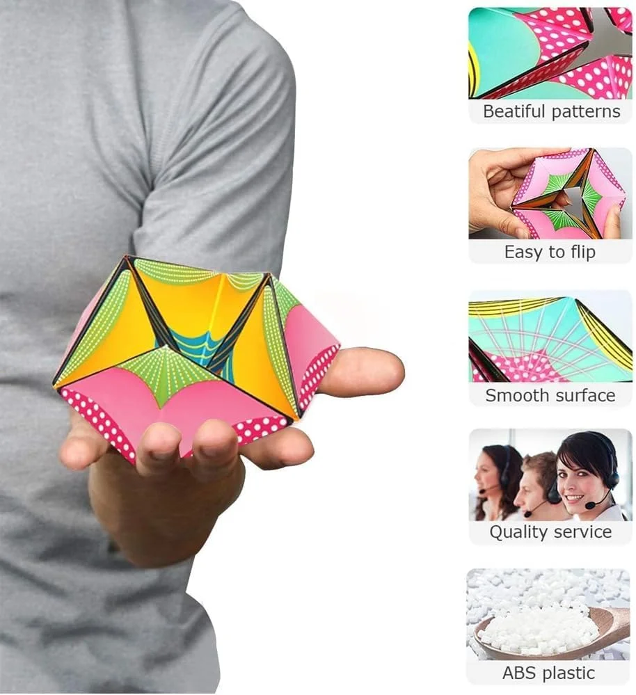 اسباب بازی حسی مکعبی AMERTEER برای کودکان | اسباب بازی بی قراری برای بزرگسالان برای حفظ آرامش و تمرکز | مکعب جادویی برای دختران و پسران 3 سال به بالا | اسباب بازی آموزشی و کاهش استرس چند رنگ (گل)