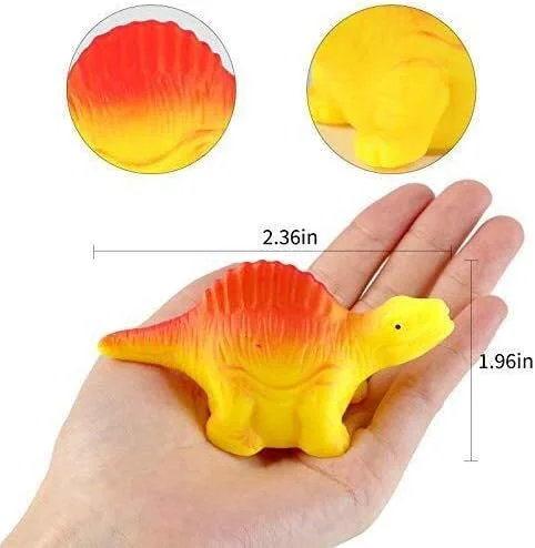 اسباب بازی حمام دایناسور چراغ دار AMERTEER، بسته 6 عددی - اسباب بازی های دایناسور LED فعال شونده با آب شناور برای کودکان، نوزادان، پسران و دختران - اسباب بازی های استخر تغییر رنگ دهنده برای وان حمام، دوش، هدیه برای سنین 1-5 سال