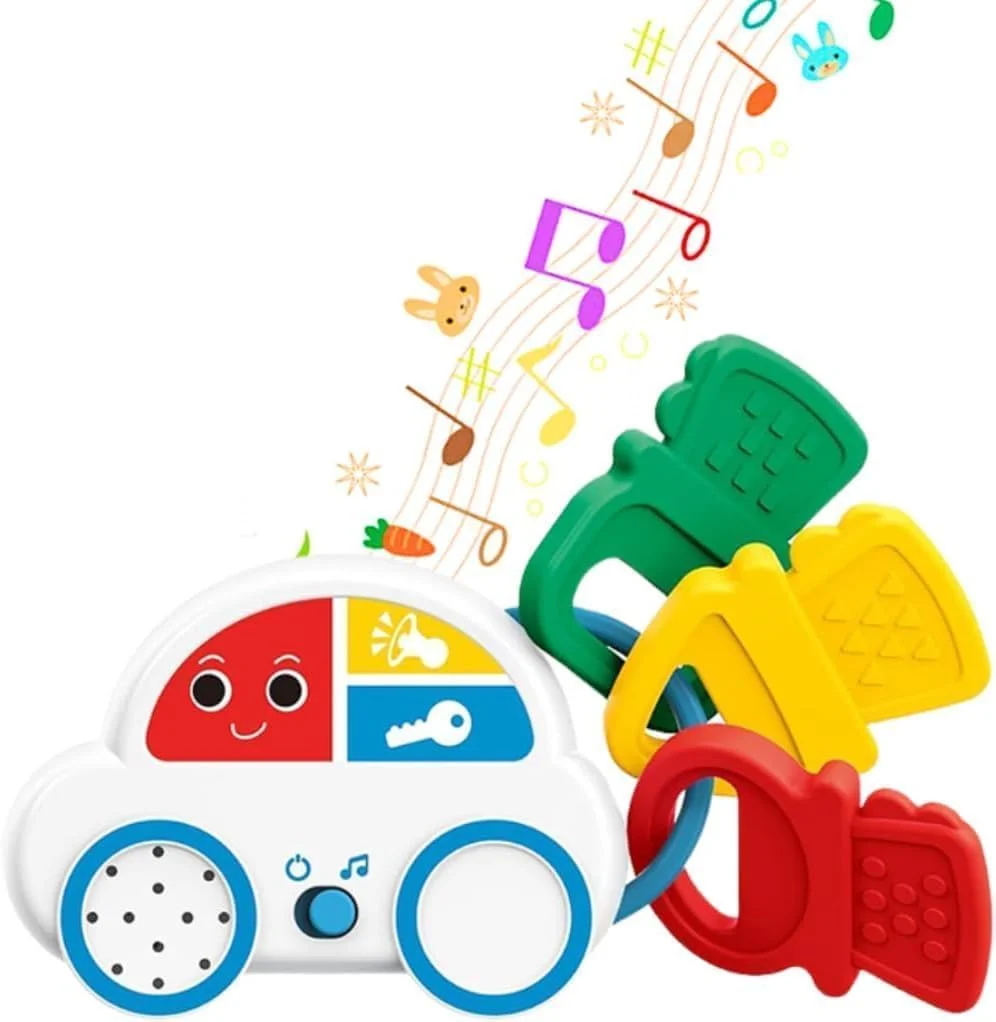 ماشین دندانگیر موزیکال کودک AMERTEER مناسب برای 6 تا 18 ماهگی، دندانگیر فاقد BPA با صداها و ملودی ها، اسباب بازی های آموزشی کودک، هدیه مسافرتی برای پسران و دختران 6+ ماه ماشین دندانگیر موزیکال کودک AMERTEER مناسب برای 6 تا 18 ماهگی، دندانگیر فاقد BPA با صداها و ملودی ها، اسباب بازی های آموزشی کودک، هدیه مسافرتی برای پسران و دختران 6+ ماه