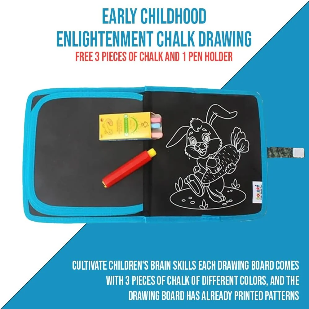 دفتر نقاشی پاک شدنی AMERTEER، دفترچه طراحی قابل استفاده مجدد - 3 گچ و 1 قلم، کتاب های فعالیت بی صدا و بدون کثیف کاری برای کودکان نوپا، اسباب بازی آموزشی مسافرتی قابل حمل و هدیه برای پسران و دختران