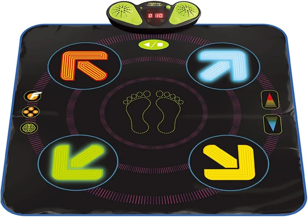 پد رقص AMERTEER برای کودکان | پد بازی تناسب اندام الکترونیکی تعاملی با موسیقی و نور | پد رقص غیر لغزنده قابل حمل برای کودکان و بزرگسالان | پد ورزشی سرگرم کننده خانگی برای تمرینات تناسب اندام و بازی کاردیو
