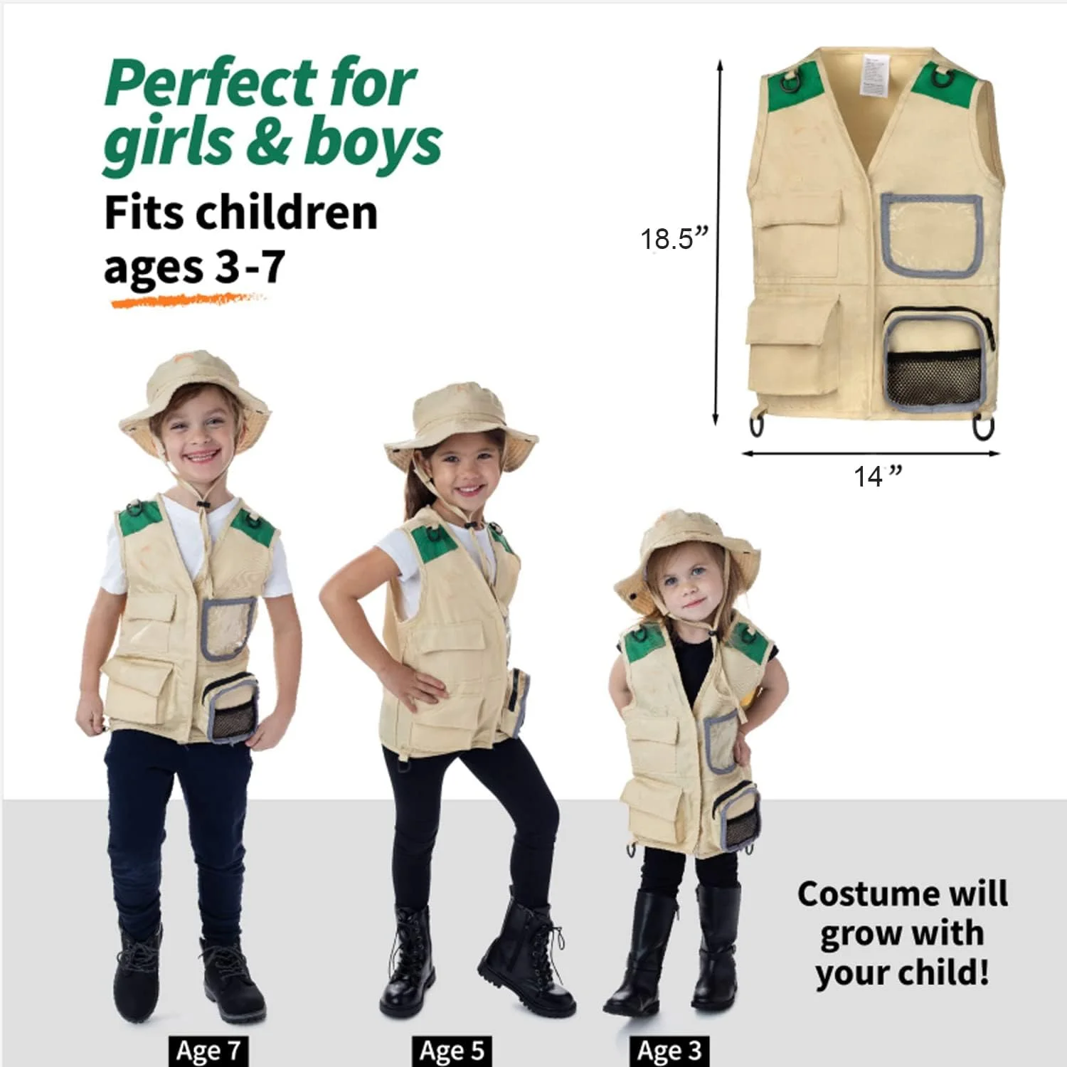 ست کاوشگر AMERTEER برای کودکان | مجموعه 11 تکه ماجراجویی در فضای باز با جلیقه سافاری، دوربین شکاری، ابزار حشره گیری و تور پروانه | تجهیزات اکتشاف و مجموعه کمپینگ | کیت حشره برای پسران و دختران 3-10 ساله ست کاوشگر AMERTEER برای کودکان | مجموعه 11 تکه ماجراجویی در فضای باز با جلیقه سافاری، دوربین شکاری، ابزار حشره گیری و تور پروانه | تجهیزات اکتشاف و مجموعه کمپینگ | کیت حشره برای پسران و دختران 3-10 ساله