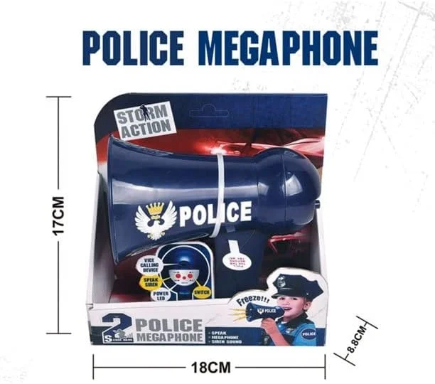 بلندگوی شیپوری AMERTEER | مگافون شیپوری قابل حمل | کنترل صدا برای کودکان و نوپایان | اسباب بازی بلندگوی سرگرم کننده