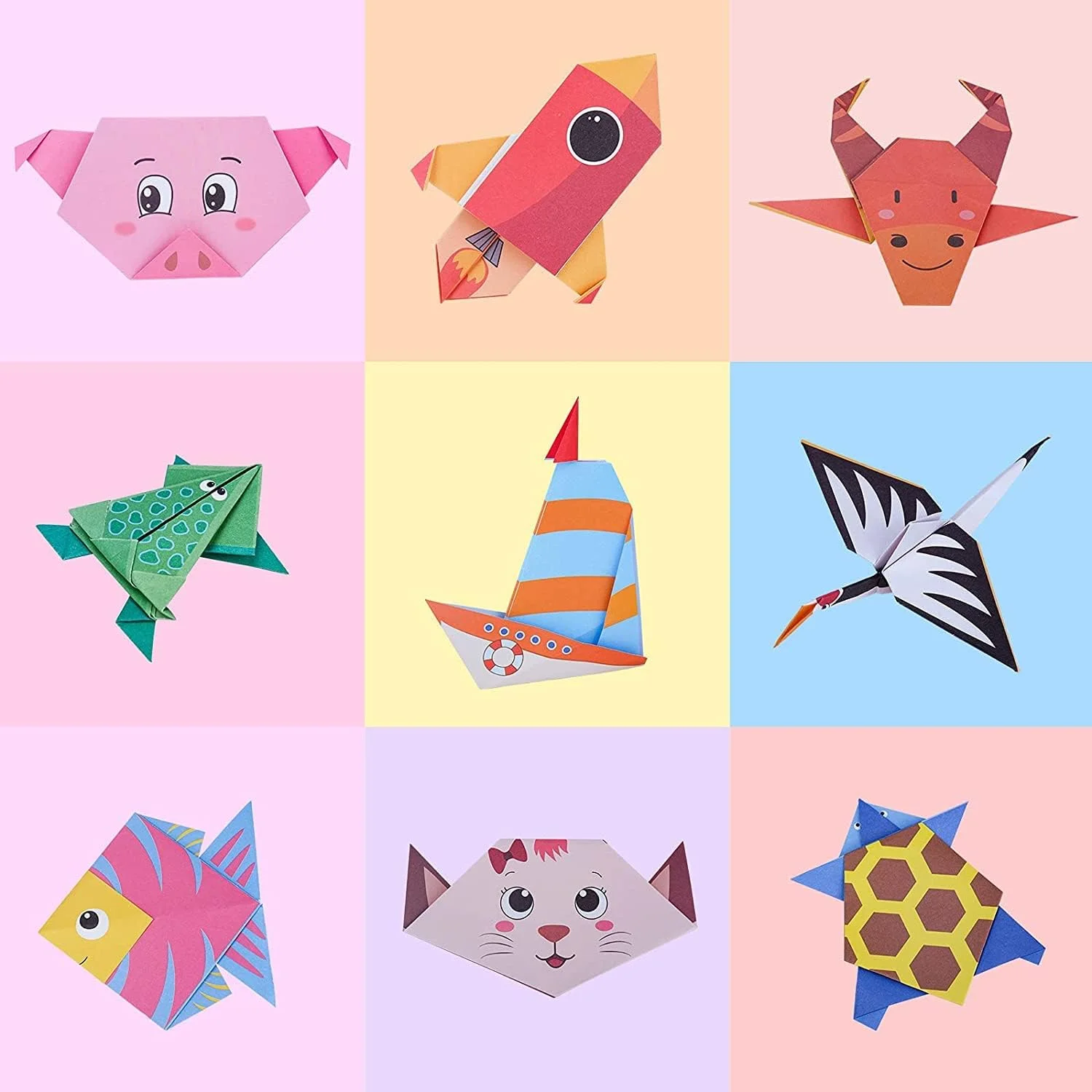 کاغذ اوریگامی طرح دار Mumoo Bear برای کودکان، 108 برگه کاغذ تاشو رنگارنگ و زنده، 54 الگو به همراه کتابچه راهنما برای دختران و پسران 5 تا 12 سال، هدیه تولد، کلاس هنر، اسباب بازی آموزشی کاغذ اوریگامی طرح دار Mumoo Bear برای کودکان، 108 برگه کاغذ تاشو رنگارنگ و زنده، 54 الگو به همراه کتابچه راهنما برای دختران و پسران 5 تا 12 سال، هدیه تولد، کلاس هنر، اسباب بازی آموزشی