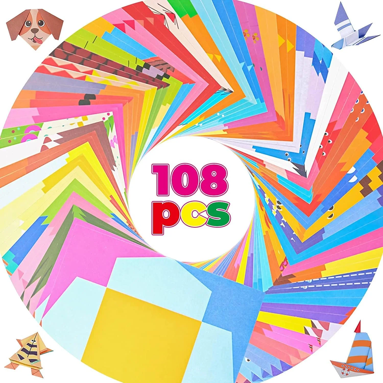 کاغذ اوریگامی طرح دار Mumoo Bear برای کودکان، 108 برگه کاغذ تاشو رنگارنگ و زنده، 54 الگو به همراه کتابچه راهنما برای دختران و پسران 5 تا 12 سال، هدیه تولد، کلاس هنر، اسباب بازی آموزشی کاغذ اوریگامی طرح دار Mumoo Bear برای کودکان، 108 برگه کاغذ تاشو رنگارنگ و زنده، 54 الگو به همراه کتابچه راهنما برای دختران و پسران 5 تا 12 سال، هدیه تولد، کلاس هنر، اسباب بازی آموزشی