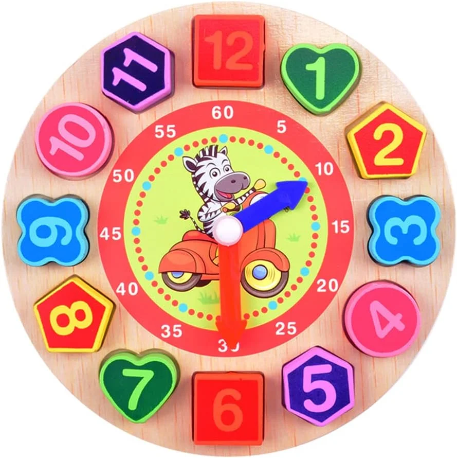 اسباب بازی آموزشی ساعت چوبی خرس مومو، بازی مرتب سازی اشکال، ابزارهای دیجیتال آموزشی، مهره های بند دار، اسباب بازی های آموزشی