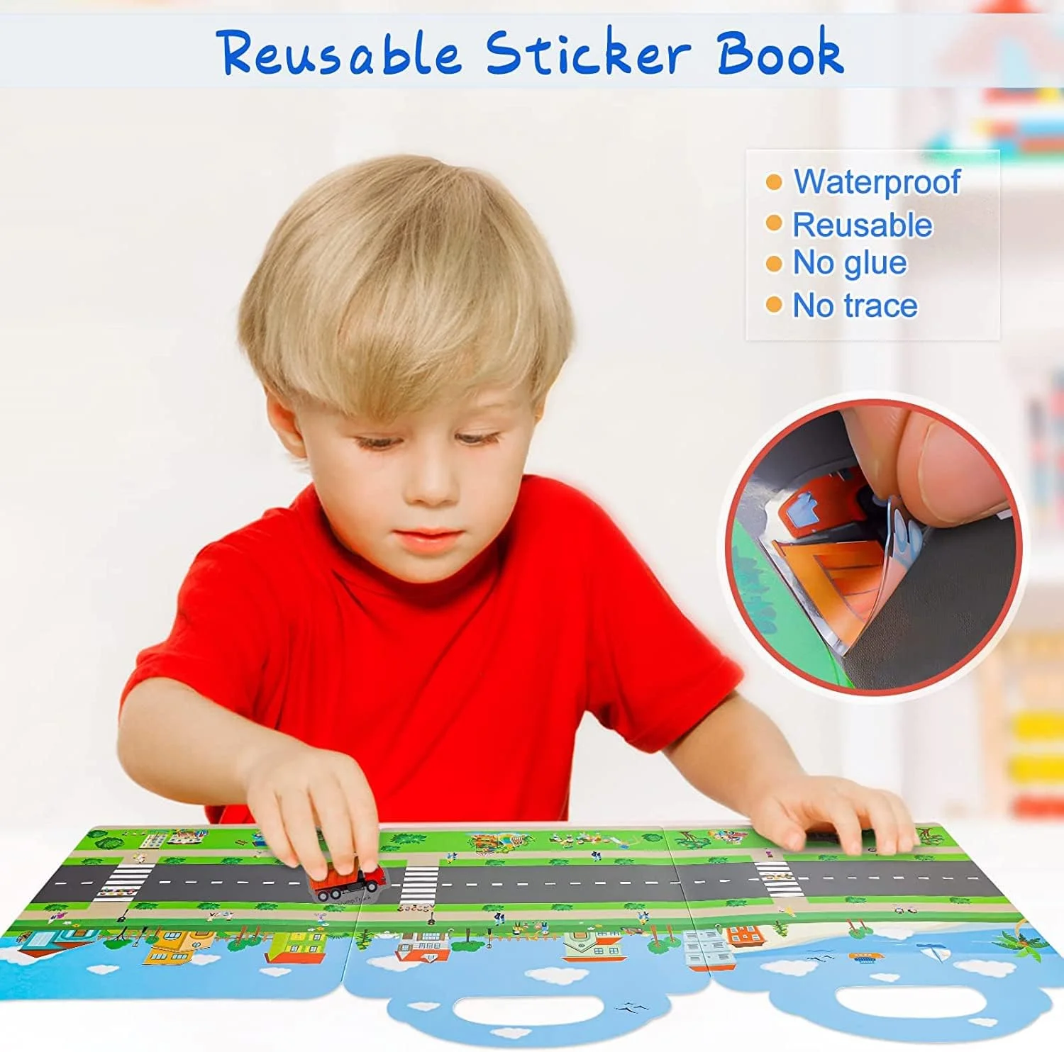 مجموعه کتاب استیکر قابل استفاده مجدد Mumoo Bear برای کودکان - بسته 4 عددی برای پسران و دختران 2، 3 و 4 ساله، کتاب استیکر سه بعدی حیوانات، وسایل نقلیه فضایی، دایناسور، اسباب بازی آموزشی، هدیه تولد