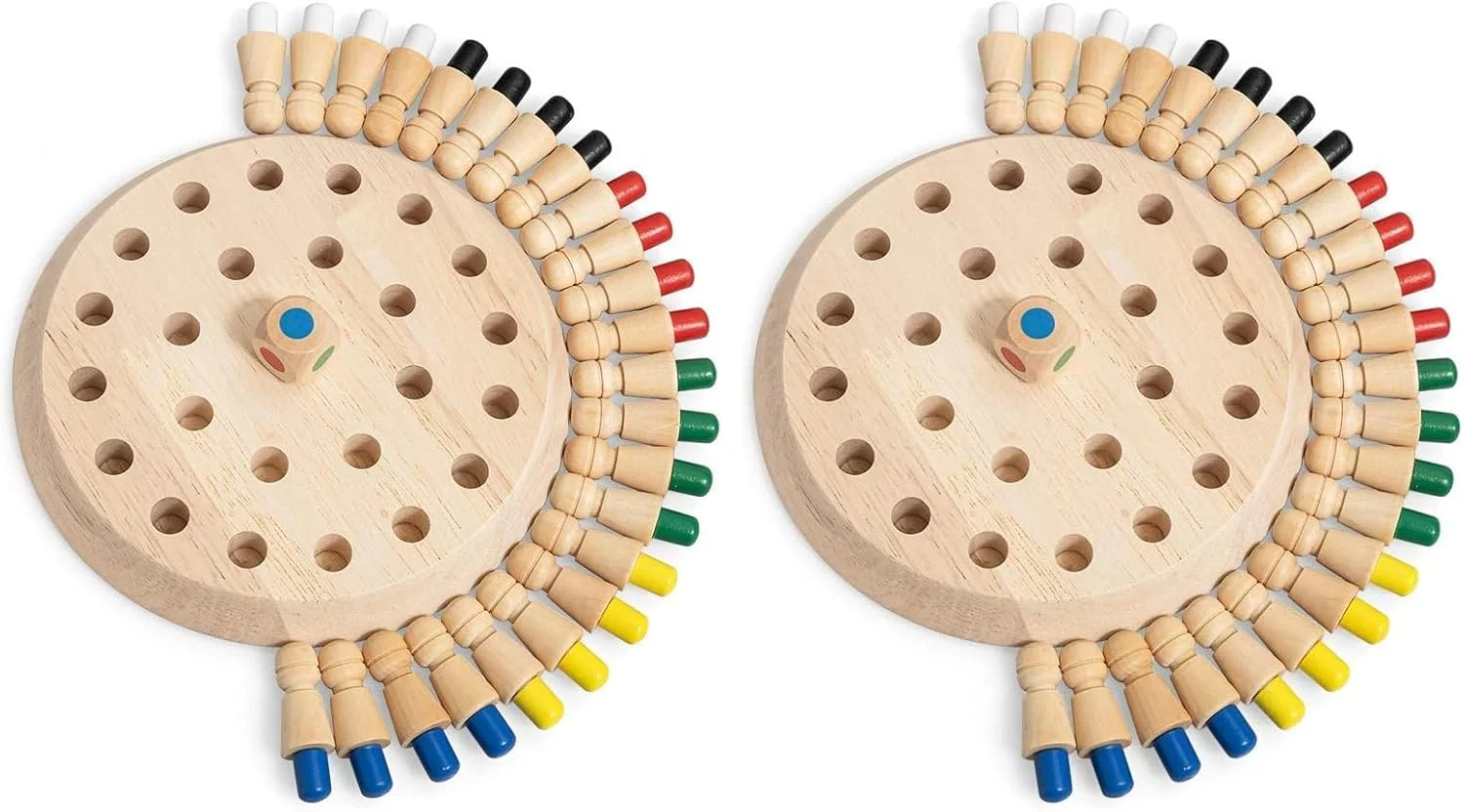 بازی فکری چوبی حافظه شطرنجی، اسباب بازی آموزشی پیش دبستانی (بسته 2 عددی)
