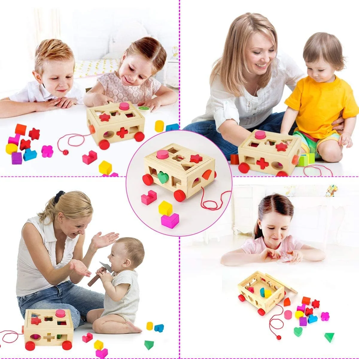 اسباب بازی مرتب سازی اشکال طرح خرس مومو، بلوک های ساختمانی آموزشی کودکان، اسباب بازی های بازی آموزشی اولیه برای نوزادان، هدیه تولد کودکان نوپا، 5060855831803