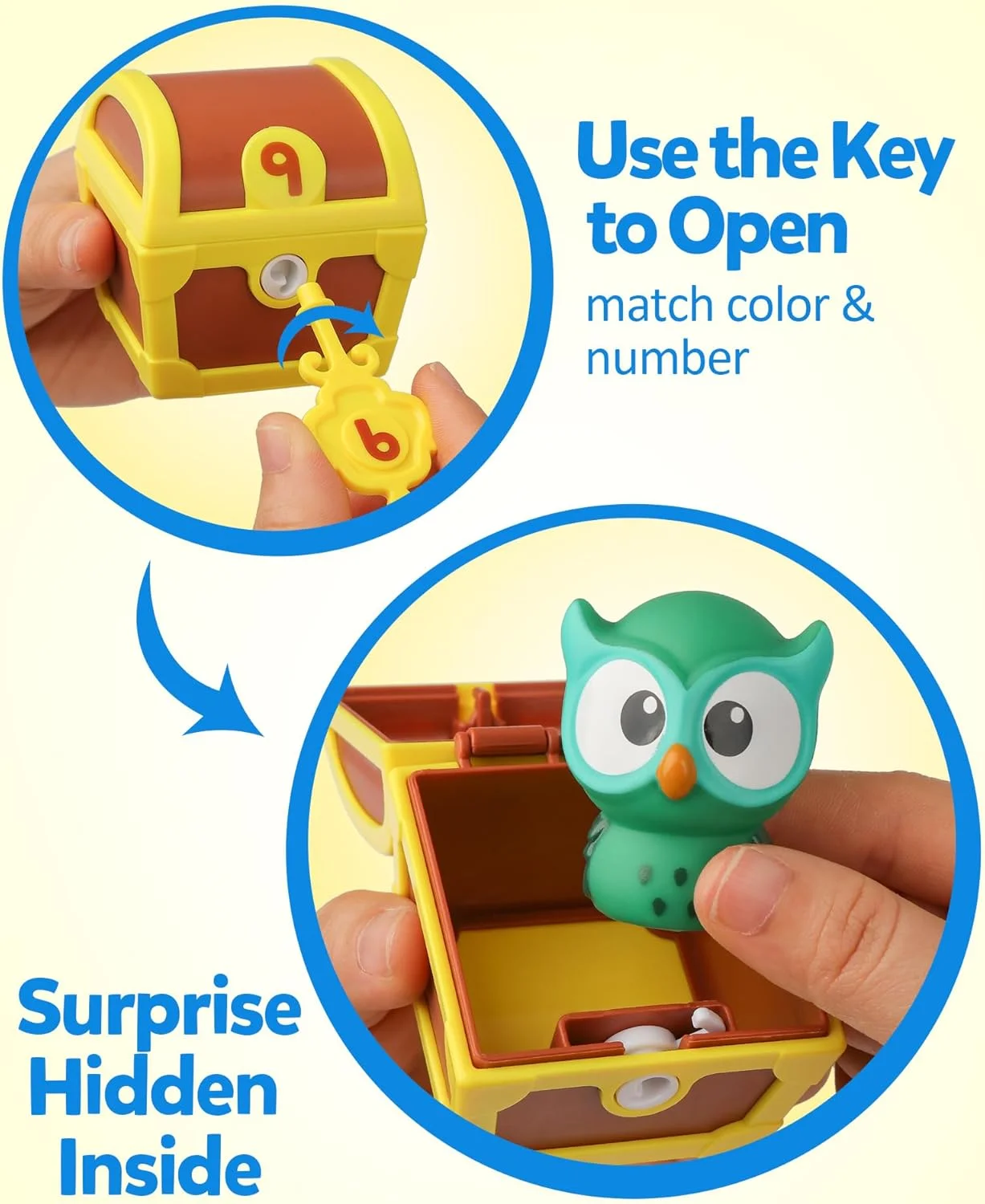 اسباب بازی های حرکتی ظریف Coogam برای کودکان نوپا، 10 عدد عروسک انگشتی حیوانات شگفت انگیز با قفل های شماره دار، بازی شکار دزدان دریایی تطبیق رنگ، هدیه آموزشی مونته سوری برای کودکان 3، 4 و 5 ساله