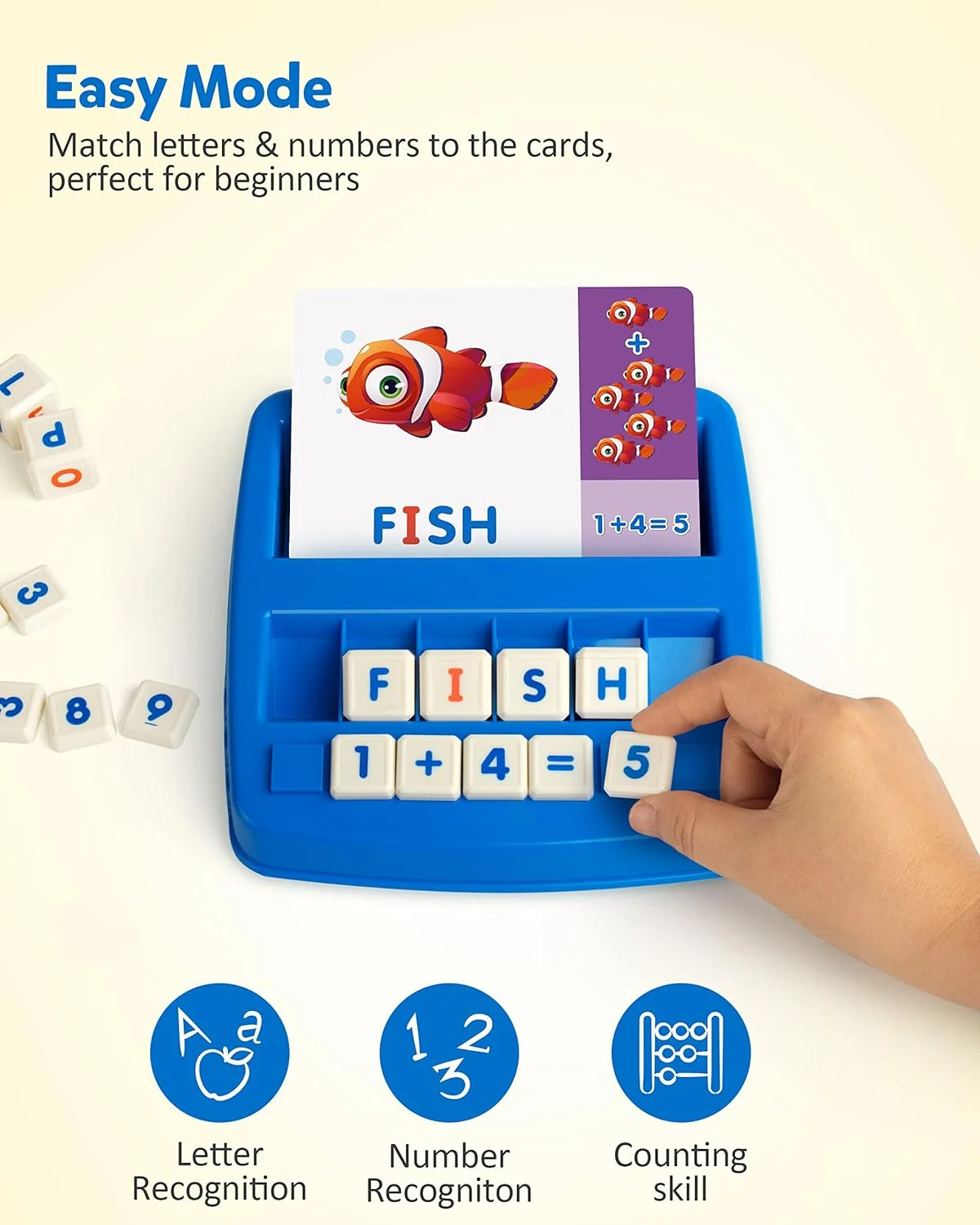 بازی تطبیق حروف کوگام، کارت های آموزشی الفبا و املای کلمات، پازل اعداد ریاضی، اسباب بازی های آموزشی مونته سوری برای یادگیری زودهنگام کودکان 3، 4 و 5 ساله