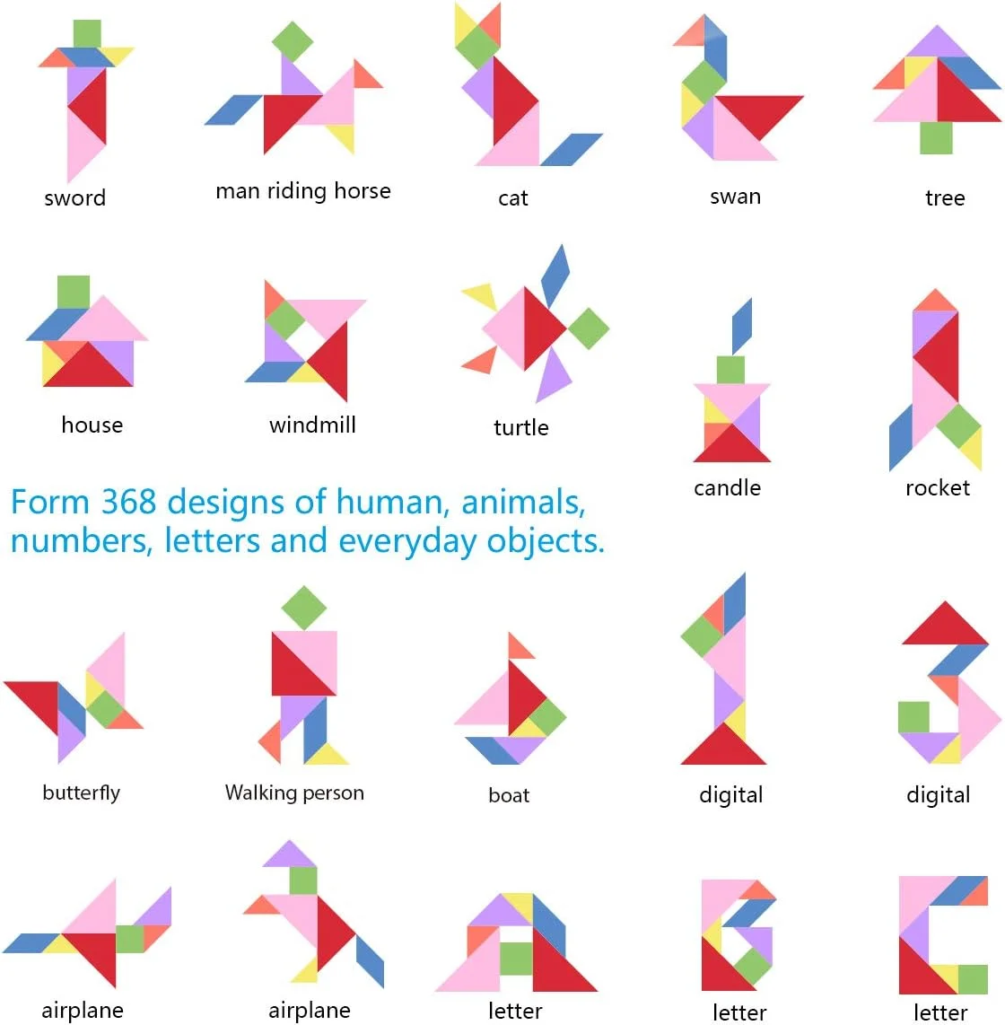 پازل تانگرام مسافرتی کوگام با 3 مجموعه تانگرام مغناطیسی - بلوک های الگو سفر جاده ای بازی های تشریحی اشکال اره منبت کاری اره مویی با راه حل - کتاب هوش اسباب بازی آموزشی هدیه فکری برای چالش بزرگسالان کودک