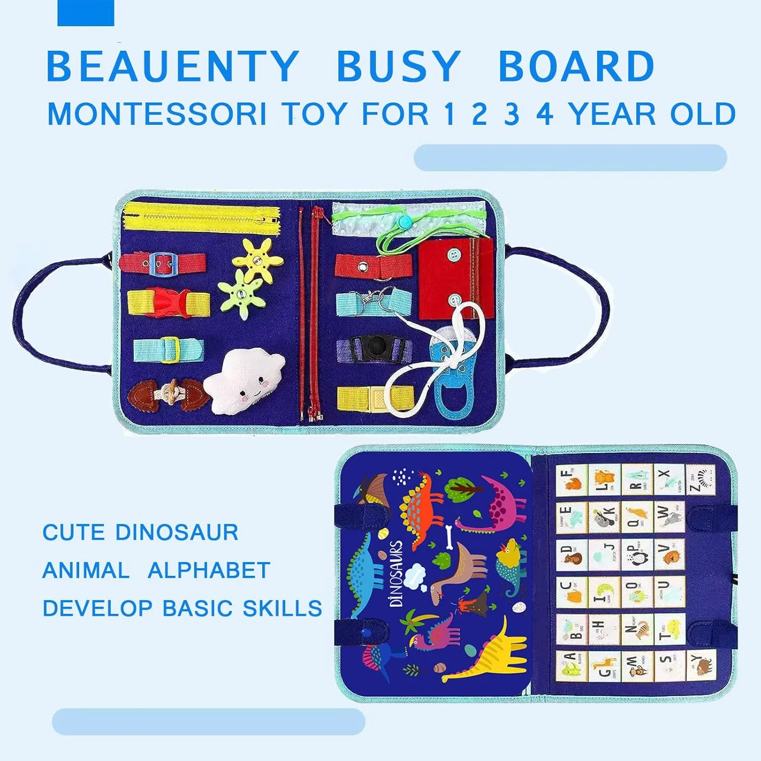 بورد آموزشی بوئنتی، اسباب بازی مونته سوری برای پسران و دختران 1، 2، 3 و 4 ساله، اسباب بازی های آموزشی مسافرتی، آموزش حسی مسافرتی، کودکان نوپا مهارت های اساسی را توسعه می دهند، (B)