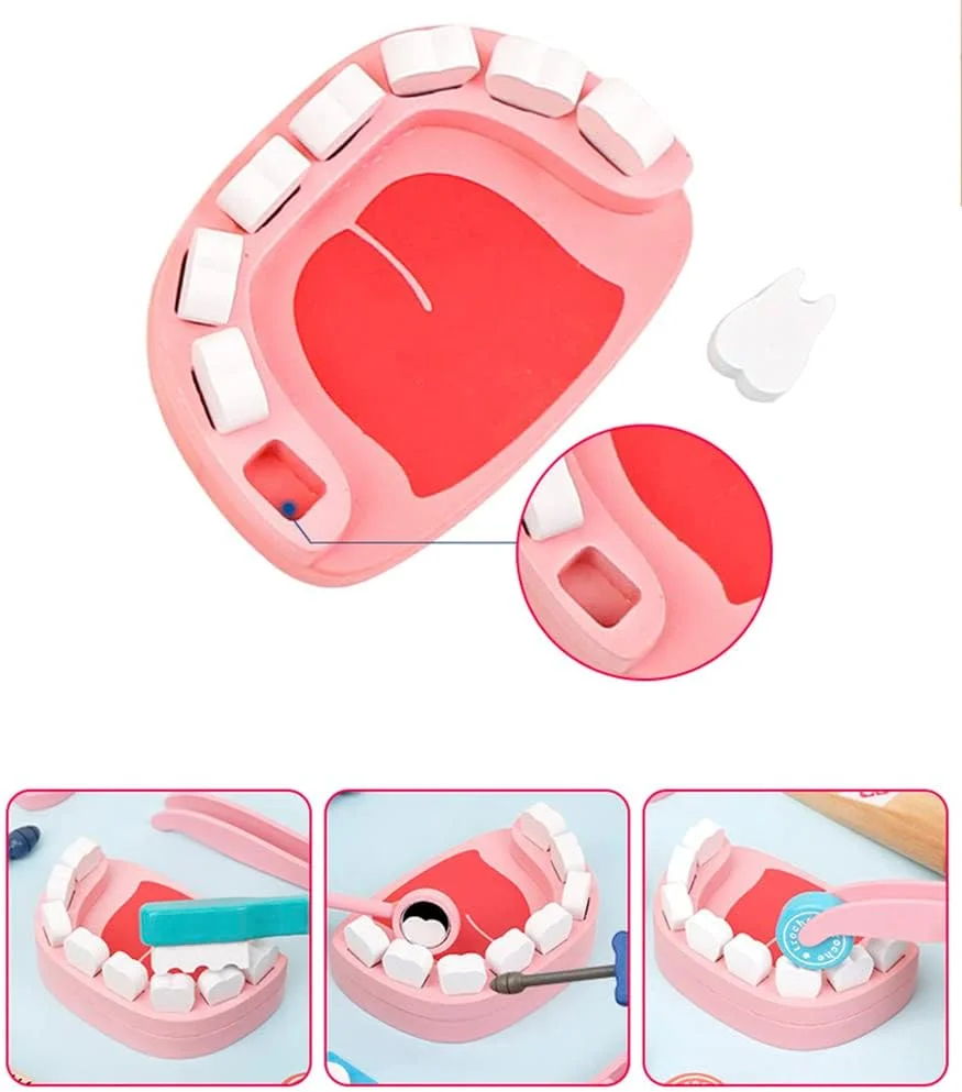 ست دکتری چوبی Beauenty برای کودکان، ست 21 تکه دندانپزشکی با کیف پزشکی برای بازی خیالی، اسباب بازی های دکتر، اسباب بازی های آموزشی ست پزشکی دندانپزشکی هدیه برای کودکان نوپا پسران دختر ست دکتری چوبی Beauenty برای کودکان، ست 21 تکه دندانپزشکی با کیف پزشکی برای بازی خیالی، اسباب بازی های دکتر، اسباب بازی های آموزشی ست پزشکی دندانپزشکی هدیه برای کودکان نوپا پسران دختر