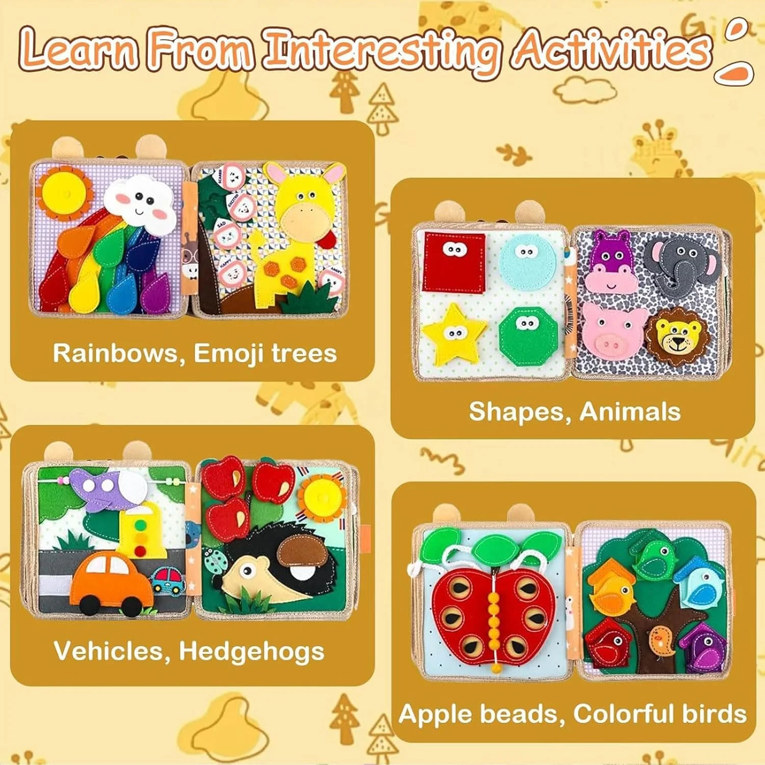 کتاب سرگرمی مونته سوری کودک Beauenty، کتاب برچسب سرگرم کننده شناختی کودکان نوپا، کتاب ساکت فعالیت پیش دبستانی، مناسب برای پسران و دختران بالای 3 سال برای یادگیری کتاب ها (استایل 2) کتاب سرگرمی مونته سوری کودک Beauenty، کتاب برچسب سرگرم کننده شناختی کودکان نوپا، کتاب ساکت فعالیت پیش دبستانی، مناسب برای پسران و دختران بالای 3 سال برای یادگیری کتاب ها (استایل 2)