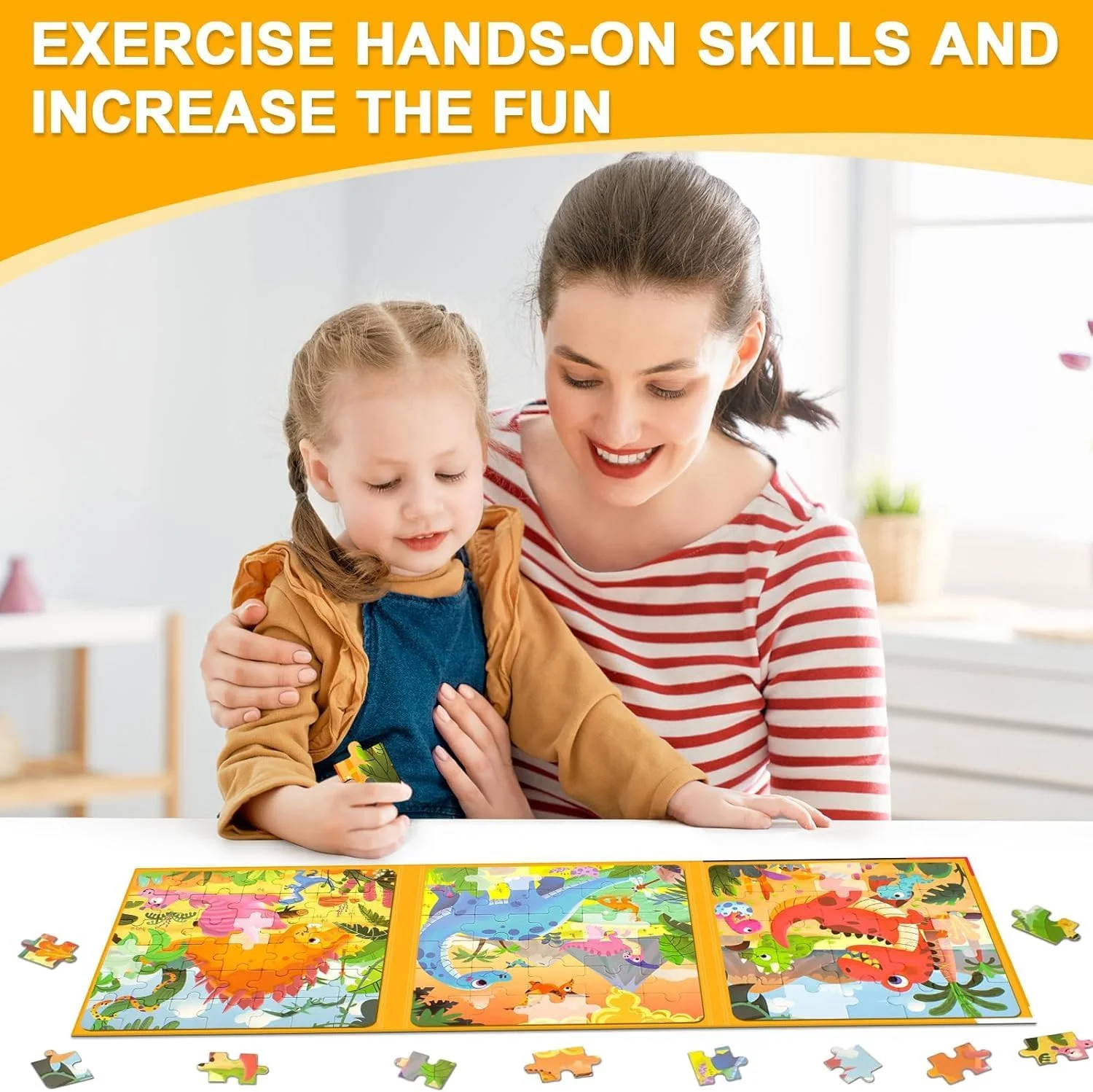 پازل های مغناطیسی Beauenty برای کودکان 3-5 ساله، کتاب پازل اره منبدی مغناطیسی 3 در 1 دایناسورها، اسباب بازی فعالیت پازل اره منبدی مغناطیسی برای پسران و دختران 3-5 ساله (دایناسور) پازل های مغناطیسی Beauenty برای کودکان 3-5 ساله، کتاب پازل اره منبدی مغناطیسی 3 در 1 دایناسورها، اسباب بازی فعالیت پازل اره منبدی مغناطیسی برای پسران و دختران 3-5 ساله (دایناسور)