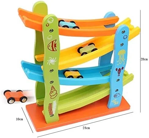 اسباب بازی آموزشی پیست ماشین چوبی کودکانه