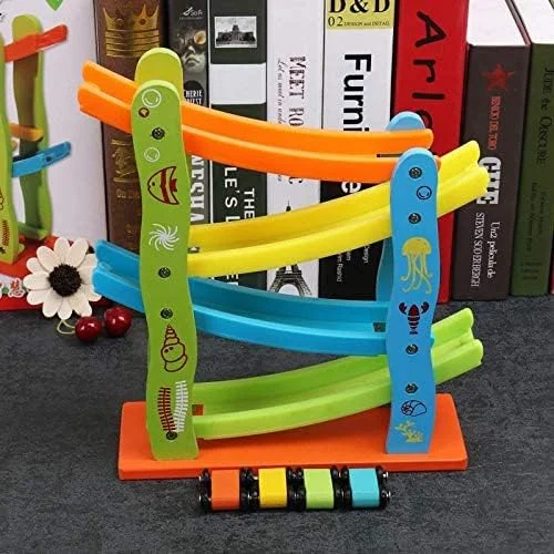 اسباب بازی آموزشی پیست ماشین چوبی کودکانه