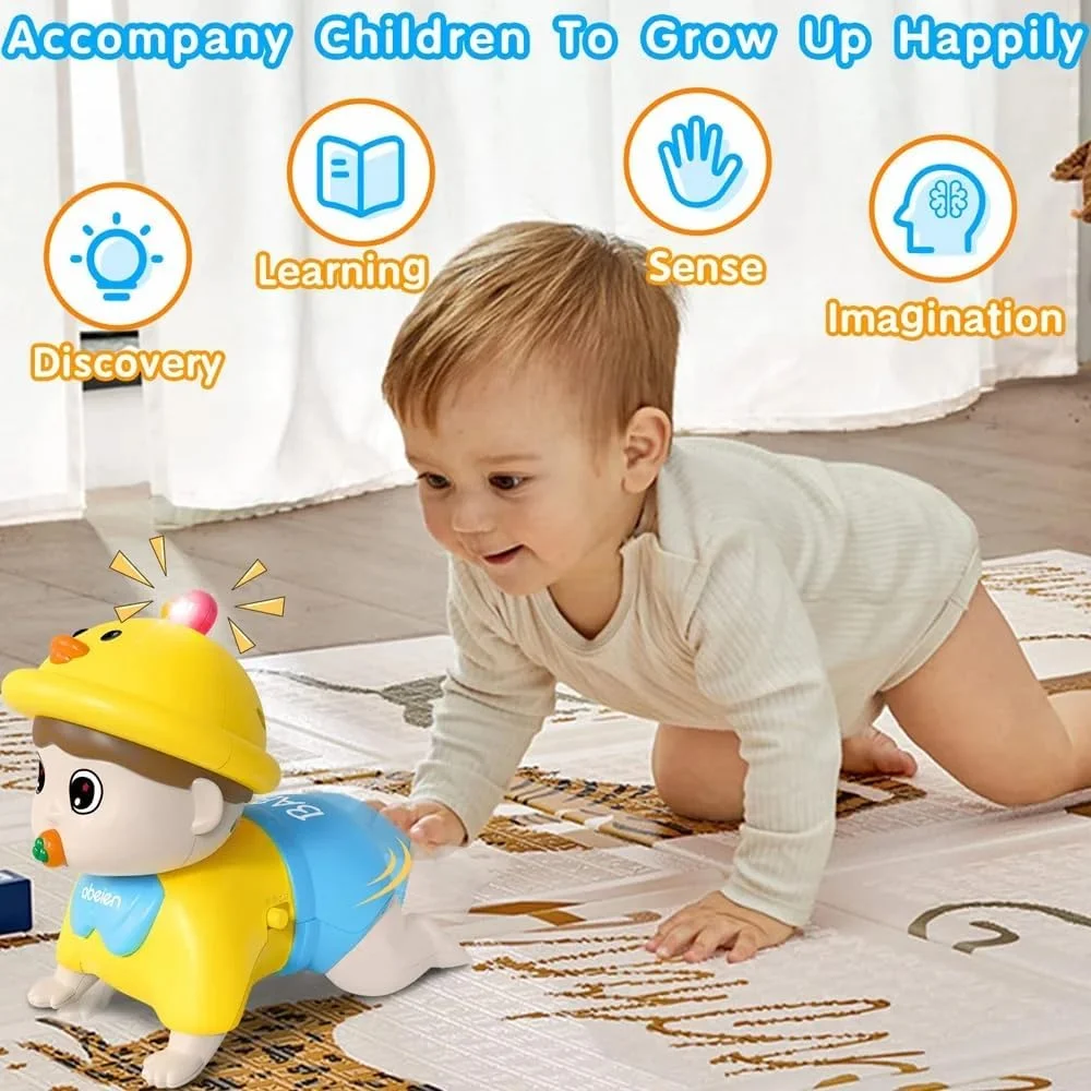 اسباب بازی کودک AWH برای خزیدن و یادگیری - اسباب بازی فعالیت زمان شکم با چراغ ها، صداها و موسیقی - ایده آل برای پسران و دختران 6 تا 12 ماهه - سرگرمی آموزشی اولیه