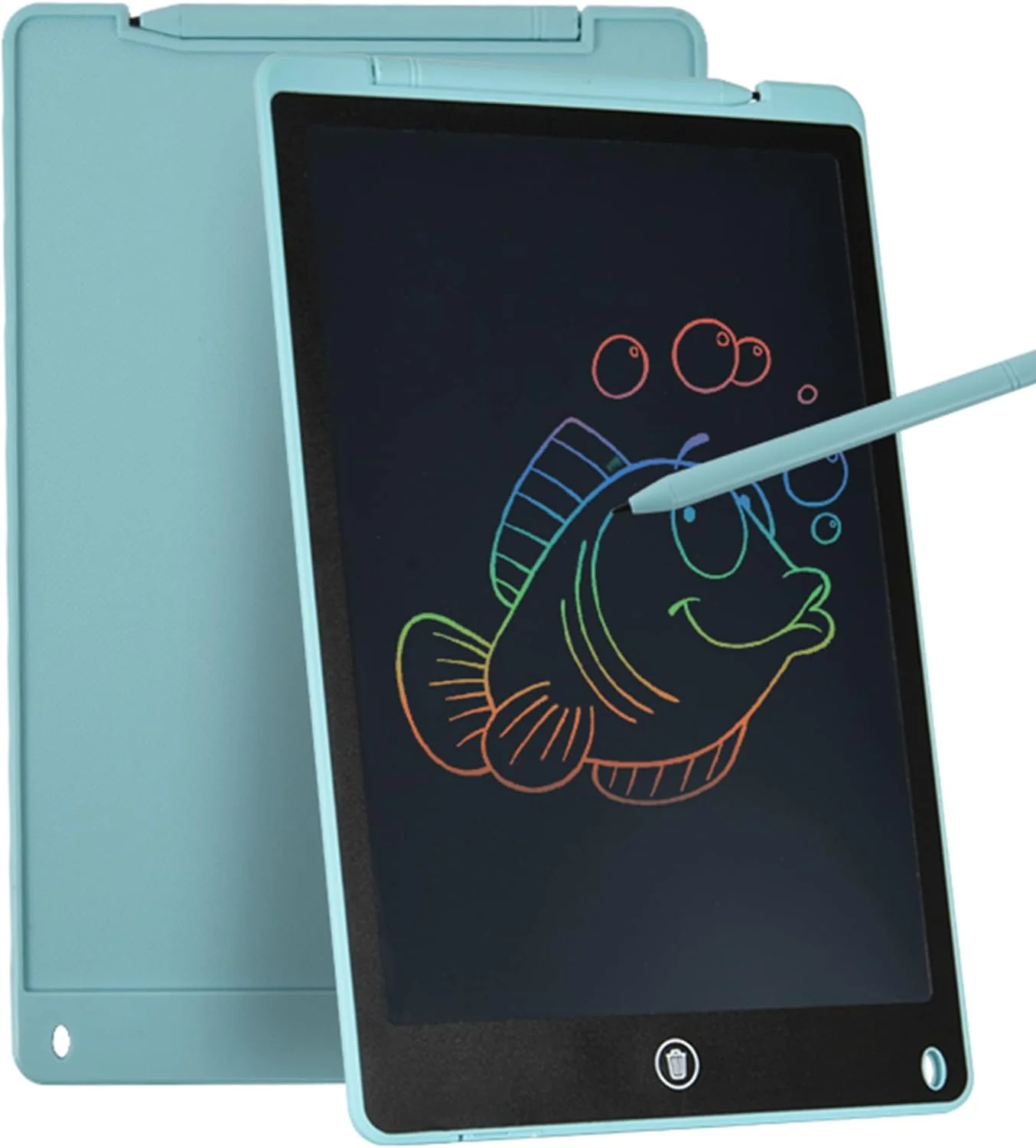 تبلت نوشتاری ال سی دی رنگارنگ 12 اینچی AWH برای کودکان، تخته طراحی مجدد برای کودکان نوپا، پد طراحی قابل استفاده مجدد، آبی، هدیه اسباب بازی آموزشی برای کودکان