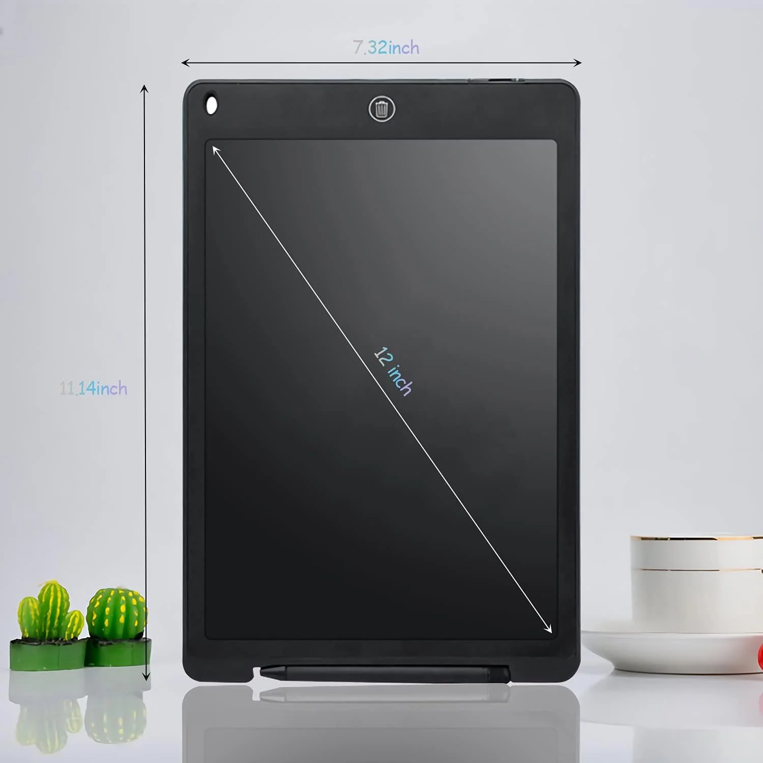 تبلت نوشتاری ال سی دی رنگارنگ 12 اینچی AWH برای کودکان، تخته طراحی مجدد برای کودکان نوپا، پد طراحی قابل استفاده مجدد، آبی، هدیه اسباب بازی آموزشی برای کودکان