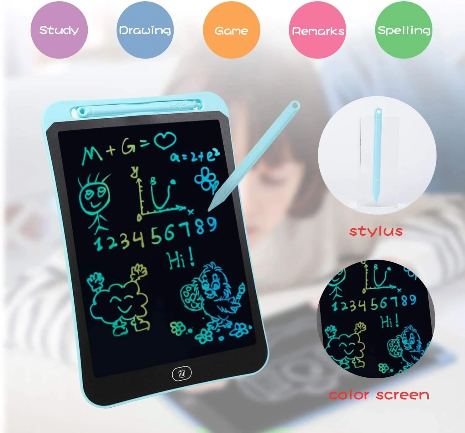 تبلت نوشتاری LCD مدل PUPU، تبلت طراحی رنگارنگ 8.5 اینچی، پد طراحی الکترونیکی قابل پاک کردن و استفاده مجدد، اسباب بازی آموزشی و یادگیری برای پسران و دختران 2 تا 6 ساله تبلت نوشتاری LCD مدل PUPU، تبلت طراحی رنگارنگ 8.5 اینچی، پد طراحی الکترونیکی قابل پاک کردن و استفاده مجدد، اسباب بازی آموزشی و یادگیری برای پسران و دختران 2 تا 6 ساله