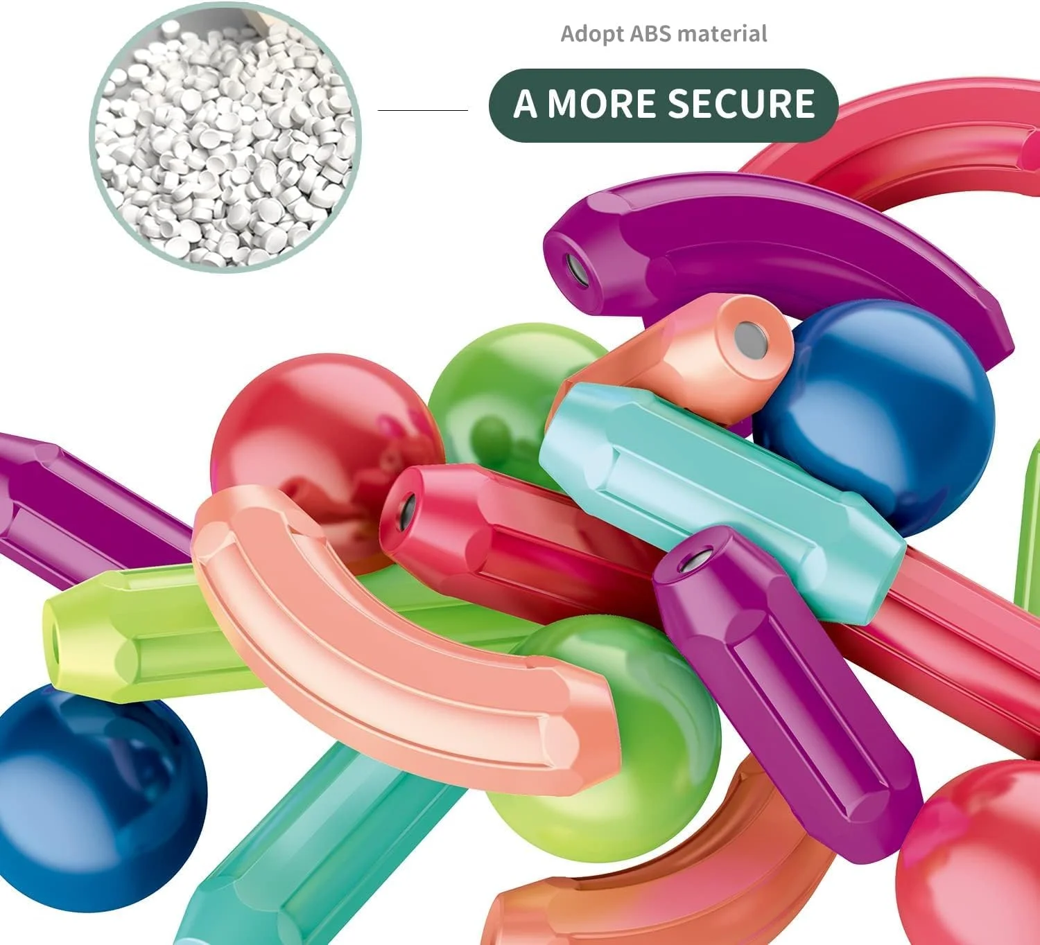 مجموعه 42 تکه میله و توپ مغناطیسی – بلوک های ساختمانی STEM برای کودکان، اسباب بازی های ساخت و ساز مغناطیسی آموزشی برای پسران و دختران برای الهام بخشیدن به خلاقیت، تخیل و یادگیری عملی