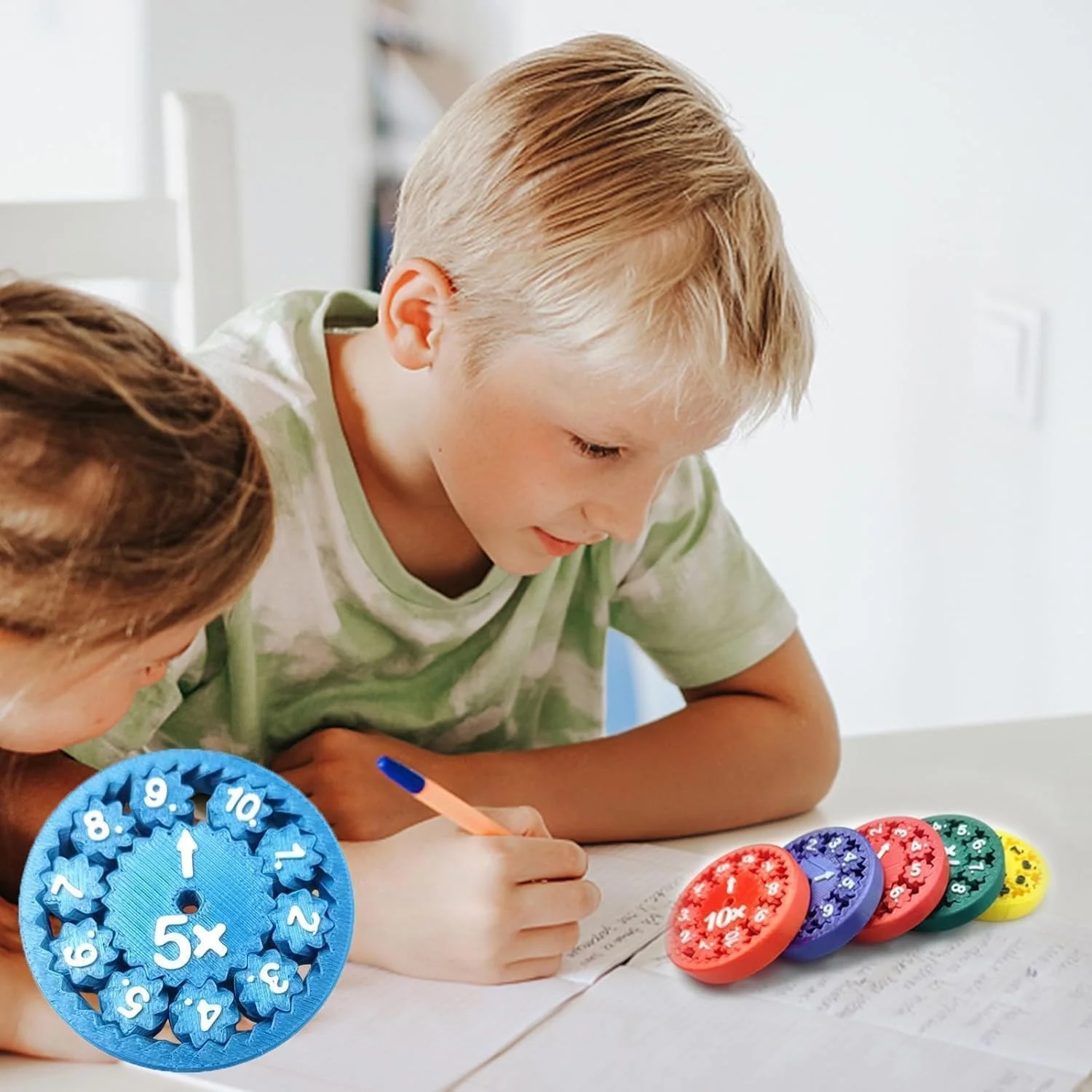 مجموعه دو عددی فیدجت اسپینر ریاضی AWH – ابزارهای آموزشی ضرب و تقسیم برای کودکان، ابزارهای کلاسی کاهش استرس برای تمرکز و مطالعه لذت بخش