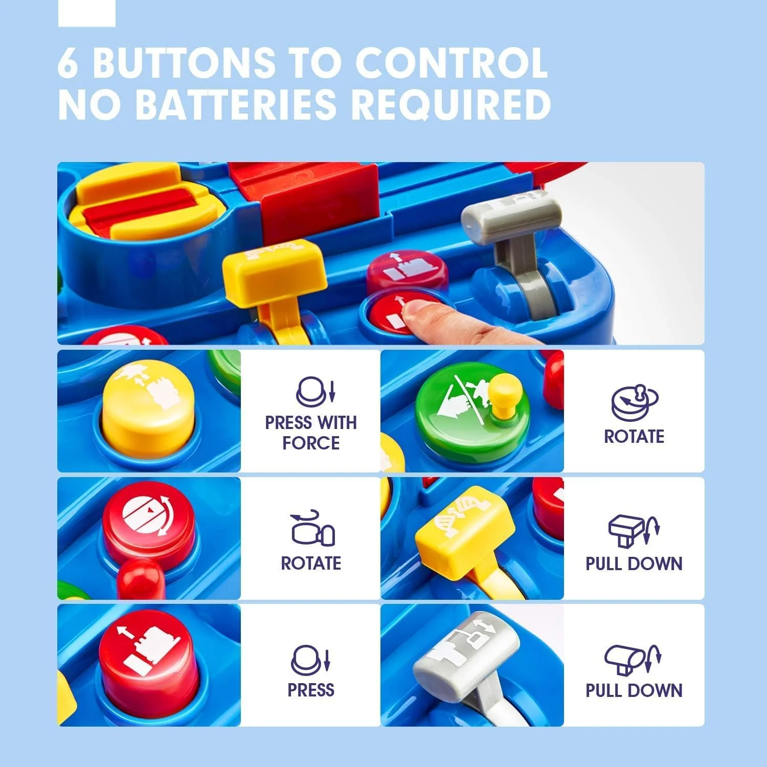 مجموعه پیست ماجراجویی ماشین AWH – مجموعه بازی آموزشی تعاملی با 4 ماشین کوچک، اسباب بازی پیست مسابقه برای تقویت منطق، هماهنگی و بازی سرگرم کننده کودکان