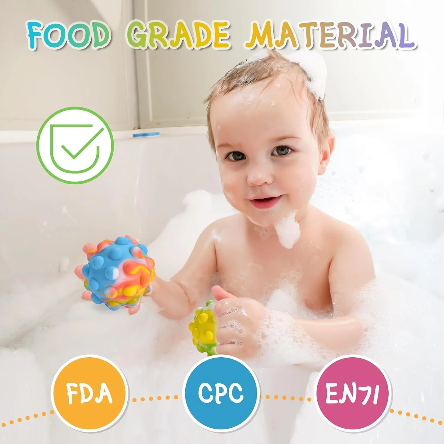 توپ های فیجت پاپ ایت AWH، بسته 4 عددی - اسباب بازی های کششی برای کاهش اضطراب کودکان و بزرگسالان، آموزش زودهنگام، رشد مغز و هدیه ای مناسب