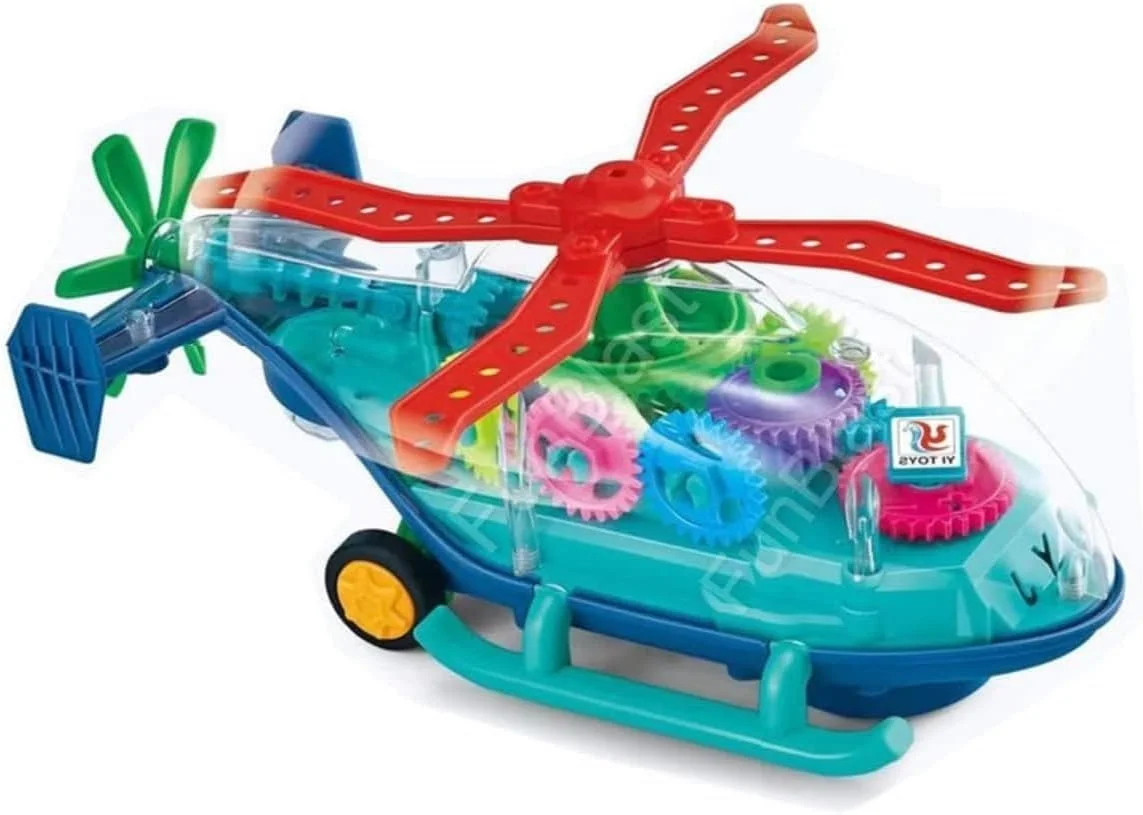 اسباب بازی هلیکوپتر تعاملی AWH برای نوزادان - موسیقی، نور و حرکت برای یادگیری اولیه، هواپیمای آموزشی برای کودکان 6 ماهه تا 6 ساله