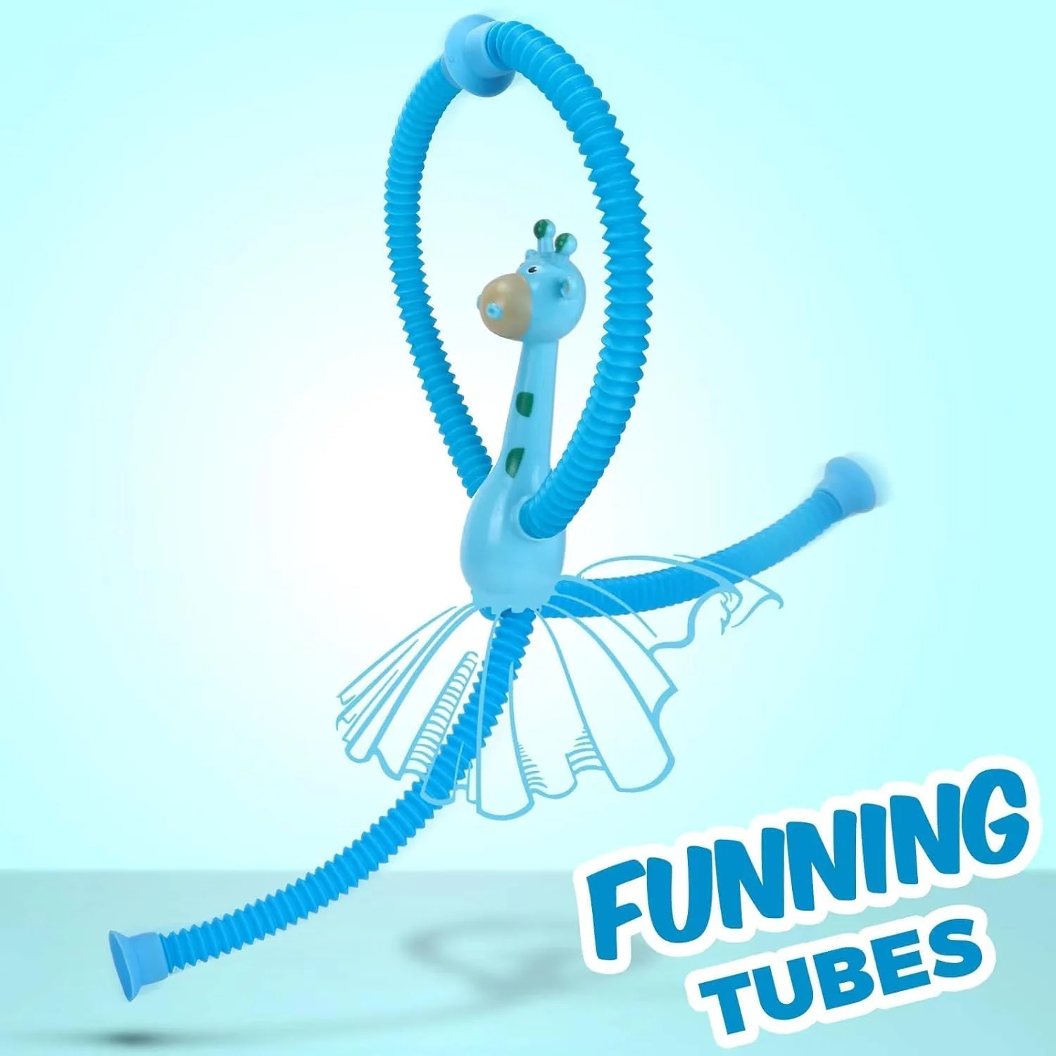 بسته 10 عددی اسباب بازی زرافه تلسکوپی با مکنده، مناسب برای مهمانی تولد کودکان، کلاس درس، هدیه مهمانی، پرکننده کیسه های هدیه، هدیه تولد و جایزه، اسباب بازی های محرک یادگیری خلاقانه (زرافه)