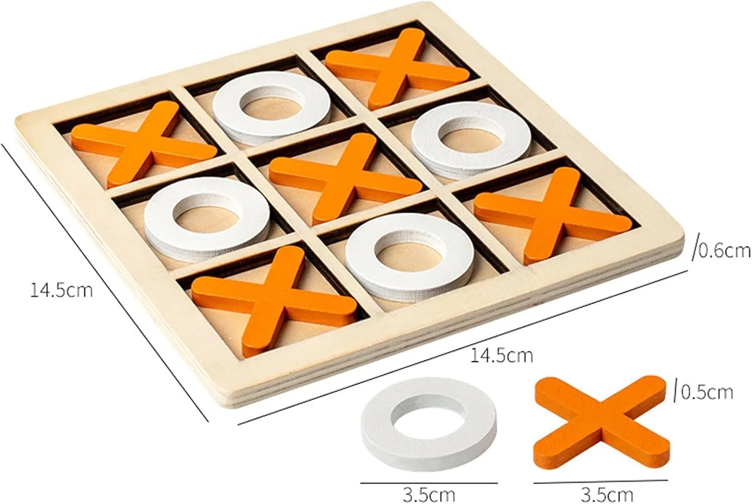 مجموعه 4 عددی بازی فکری دوز چوبی – بازی پازلی استراتژیک XO کلاسیک برای خانواده و دوستان – بازی رومیزی قابل حمل و مناسب مسافرت – بازی جذاب تقویت کننده ذهن برای دورهمی ها