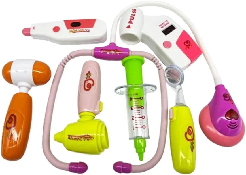 ست پزشکی ۹ تکه AWH برای کودکان شامل گوشی پزشکی، مجموعه بازی پزشکی خیالی و لباس، اسباب بازی آموزشی سرگرم کننده برای پسران و دختران، ایده هدیه برای سنین ۳ سال به بالا