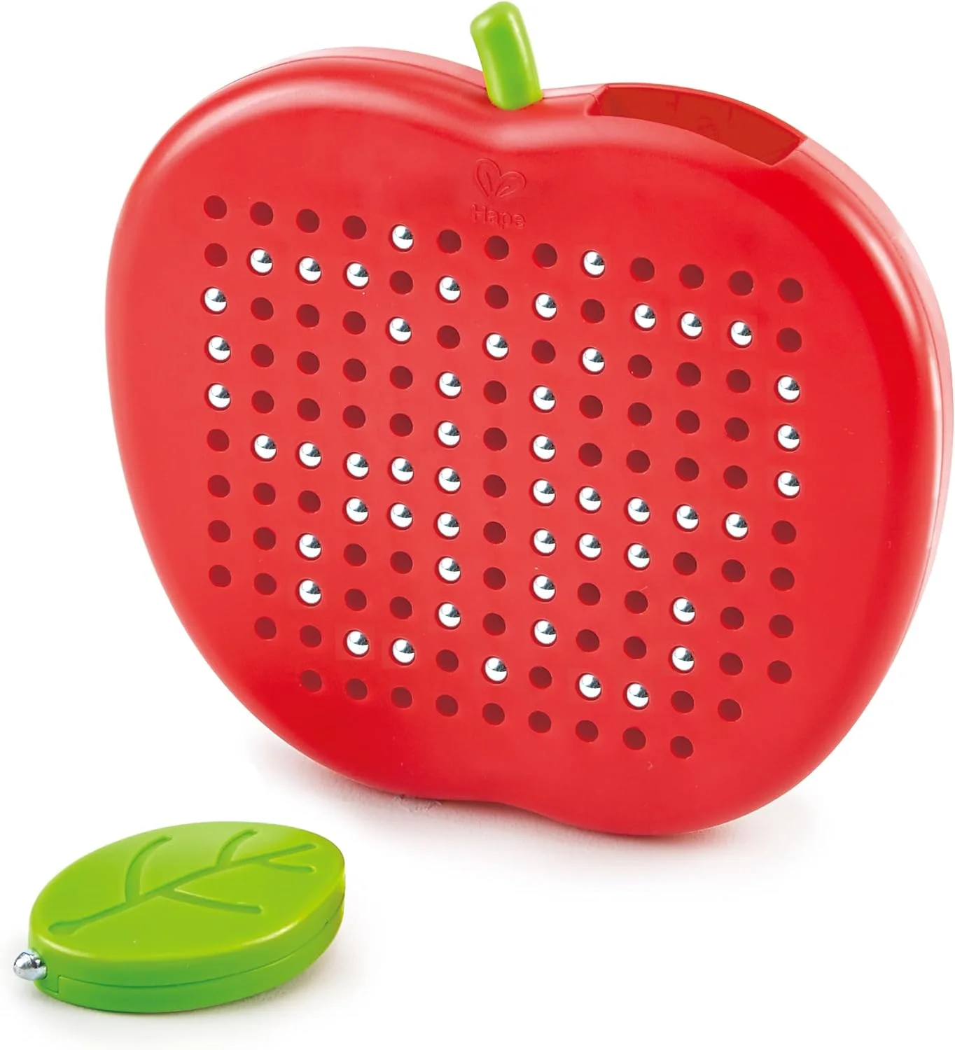 تخته طراحی مغناطیسی سیب Hape برای کودکان | قلم مغناطیسی و اسباب بازی آموزشی توپ فلزی | تخته یادگیری خلاقانه به شکل میوه برای کودکان نوپا | تقویت مهارت های حرکتی ظریف و تخیل | اسباب بازی های مسافرتی 3 سال به بالا