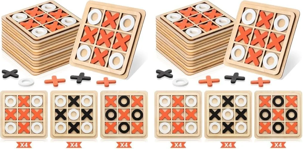 مجموعه بازی فکری چوبی دوز 24 عددی – پازل استراتژیک کلاسیک XO برای خانواده و دوستان – بازی فکری آموزشی قابل حمل و مناسب سفر – تقویت کننده ذهن برای مهمانی ها و دورهمی ها