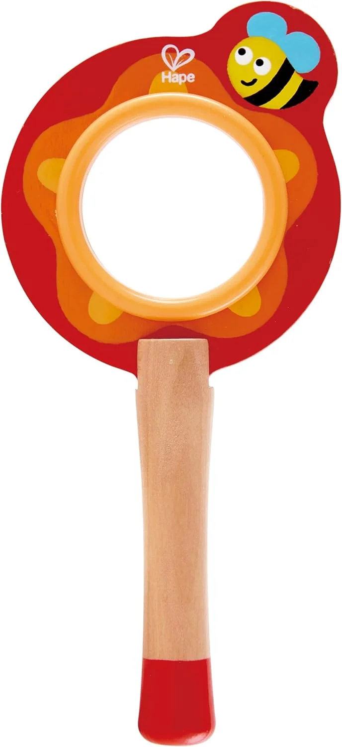 ذره بین طرح زنبور هاپه - ابزار مطالعه طبیعت کودکان | ذره بین با طرح زنبور | اسباب بازی های فضای باز | ذره بین دستی آموزشی | 3 سال به بالا