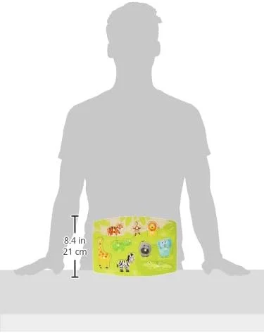 پازل چوبی حیوانات جنگل هاپه برای کودکان و نوپایان، پازل حیوانات جنگلی چوبی برای کودکان، اسباب بازی آموزشی اولیه، پازل چوبی رنگارنگ، مناسب برای 2 ماه به بالا