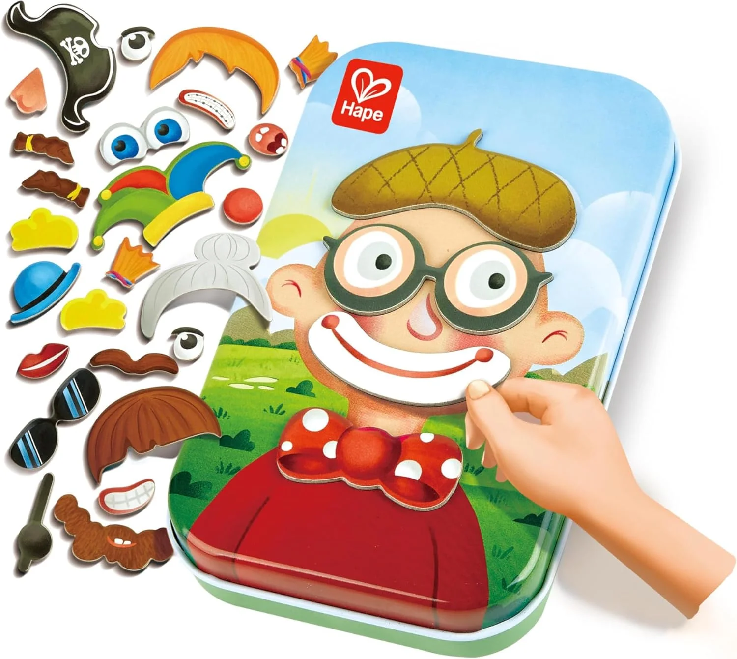 هاپه صورت خنده‌دار مغناطیسی | اسباب‌بازی مسافرتی 29 تکه برای کودکان | صورت‌های مغناطیسی خلاقانه برای بازی تخیلی | سرگرمی جمع و جور و قابل حمل | اسباب بازی های مسافرتی | اسباب بازی های مغناطیسی کودکان | 3 سال به بالا