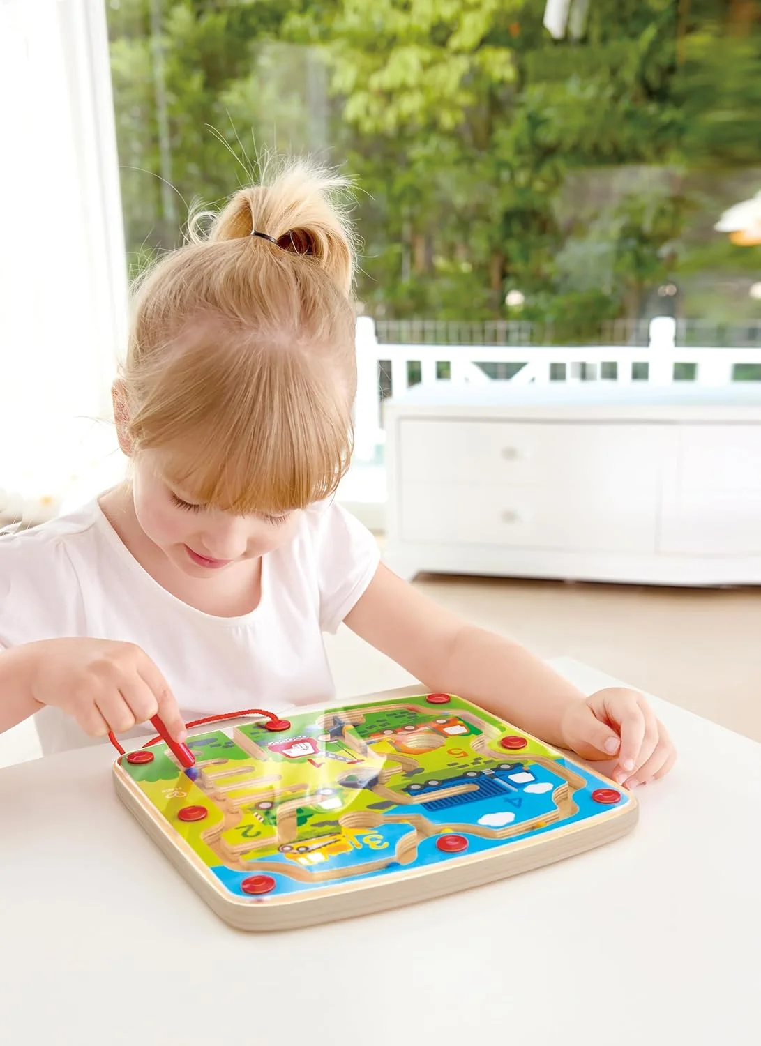 هپی، ماز آهنربایی ساخت و ساز چوبی و اعداد، اسباب بازی های آموزشی و یادگیری، حل مسئله و هماهنگی مهارت ها، چند رنگ