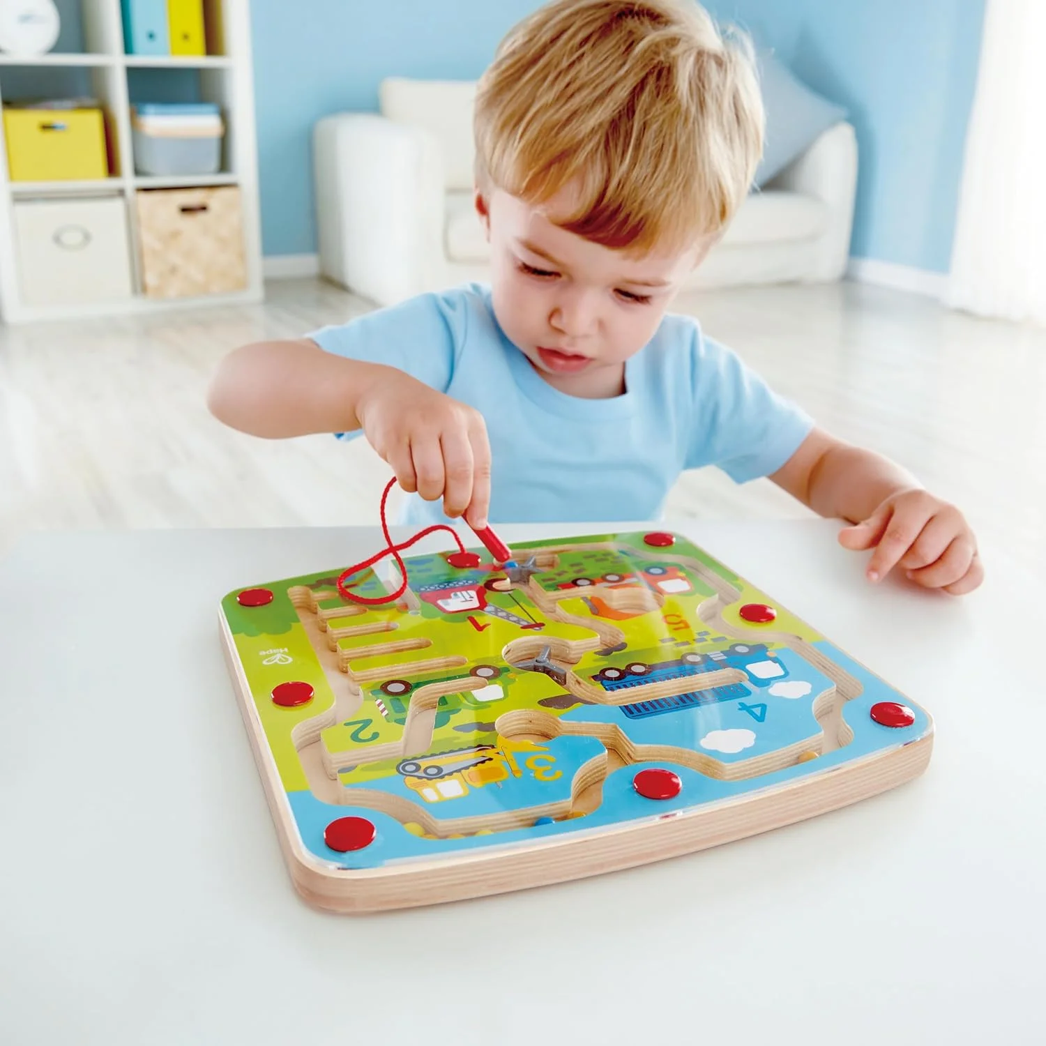 هپی، ماز آهنربایی ساخت و ساز چوبی و اعداد، اسباب بازی های آموزشی و یادگیری، حل مسئله و هماهنگی مهارت ها، چند رنگ