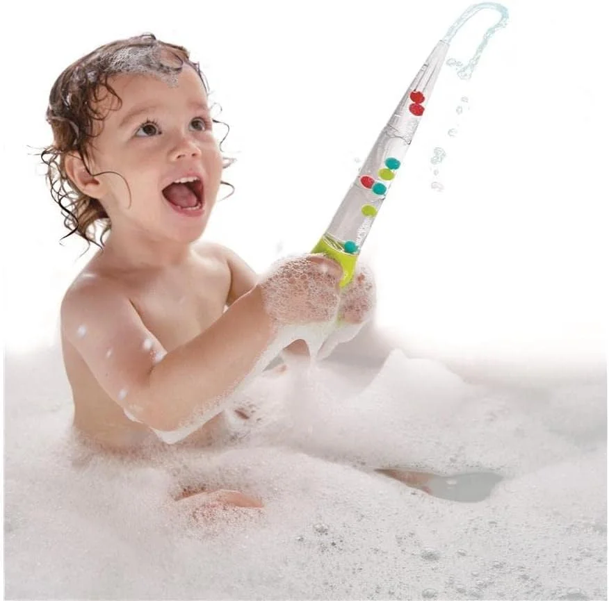 ست مهره سازی رنگارنگ فشاری و پاششی Hape Kids برای بازی سرگرم کننده با آب | اسباب بازی های ساحل و حمام | ایده آل برای کودکان نوپا 18 ماهه و بالاتر | مواد ایمن برای کودک