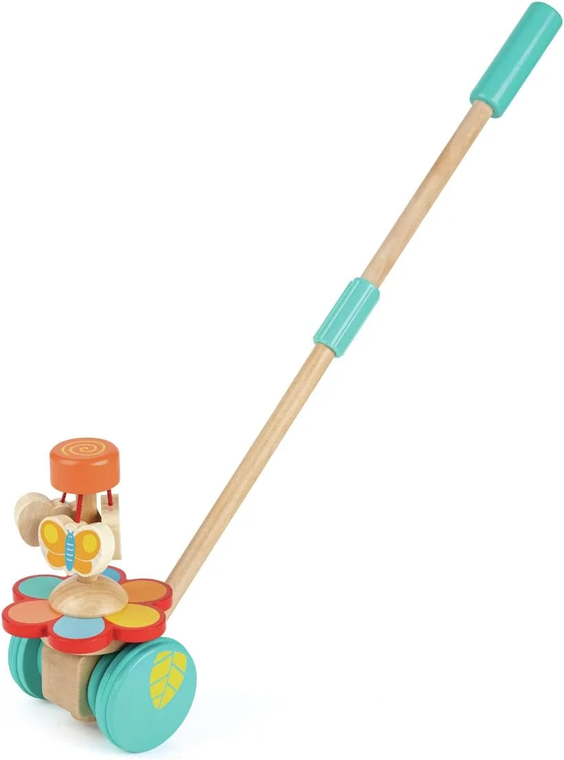 اسباب بازی هل دادنی و کشیدنی پروانه های رقصان هاپه، مناسب برای کودکان 12 ماهه و بالاتر، اسباب بازی های چوبی برای راه رفتن کودکان نوپا، اسباب بازی چوبی تعاملی حیوانات