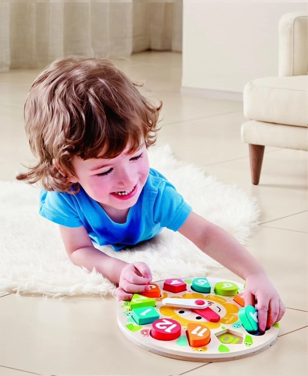 پازل چوبی ساعت بزرگ Hape E1622 - اسباب بازی های آموزشی