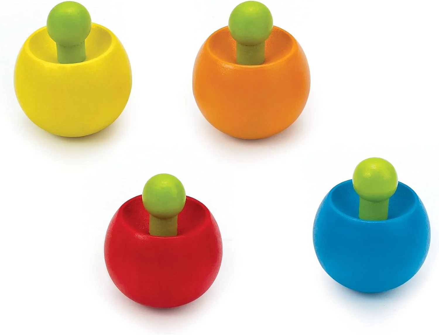 فرفره چوبی هاپه | اسباب بازی چرخشی چوبی کلاسیک برای کودکان نوپا | رنگ های متنوع | هماهنگی چشم و دست و بازی تخیلی