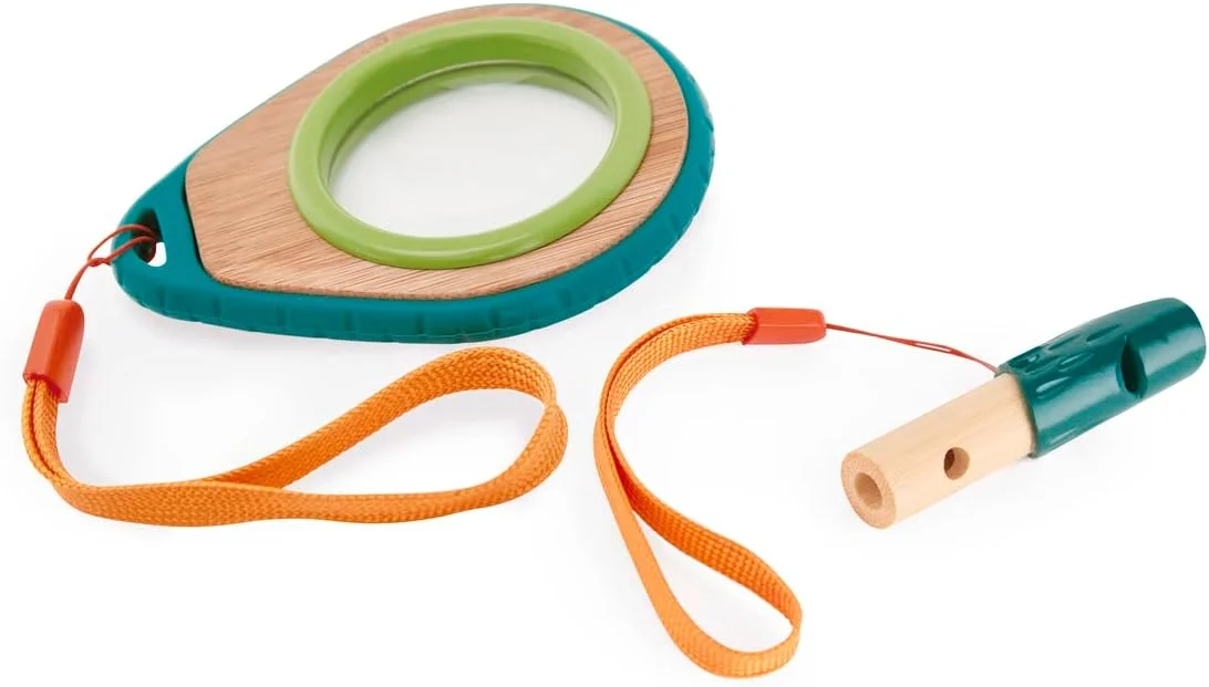 مجموعه کارآگاهی طبیعت Hape | مجموعه بازی کارآگاهی بامبو و پلاستیک گیاهی، اسباب بازی های کاوش در طبیعت برای بازی های فضای باز