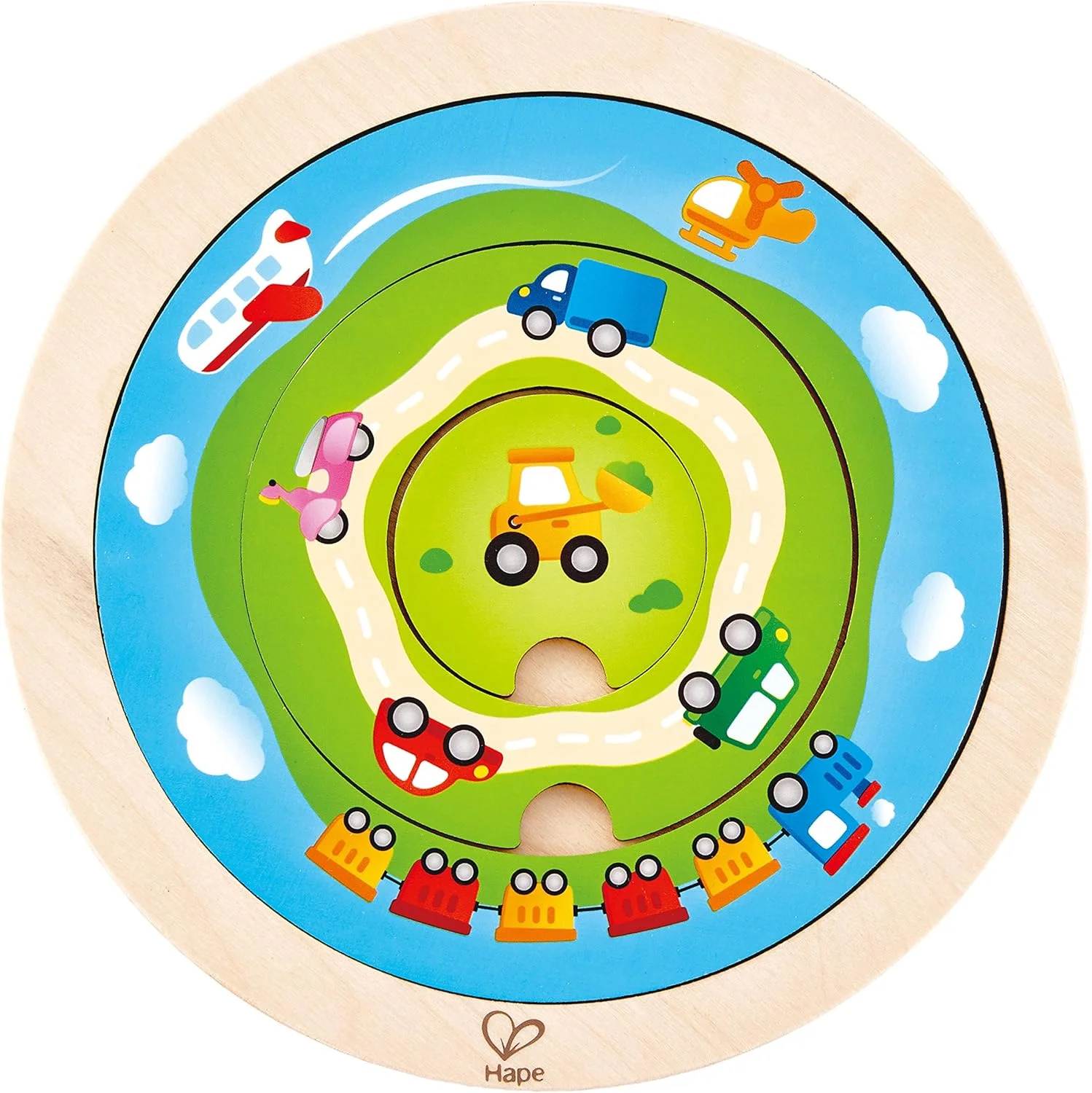 پازل حمل و نقل چرخشی 2 در 1 Hape HAP-E1605، چند رنگ